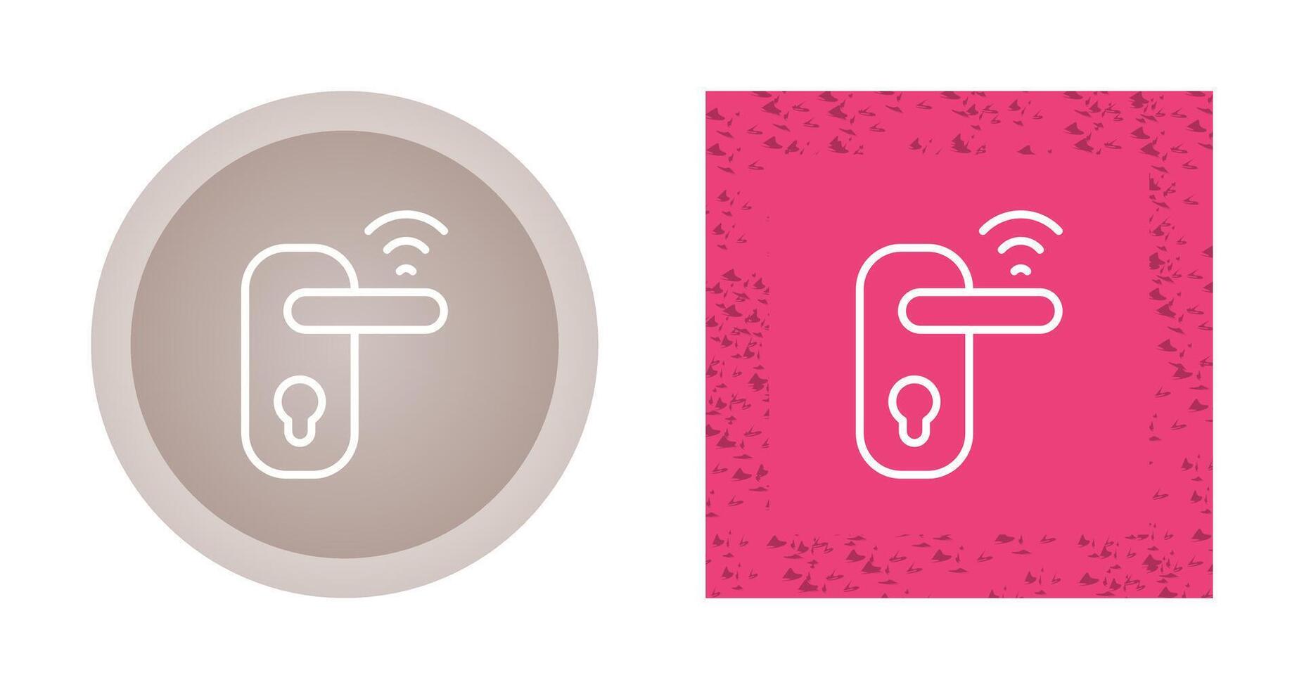 Smart Door Lock Vector Icon