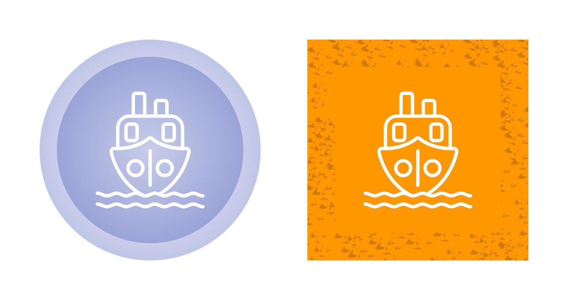 icono de vector de barco