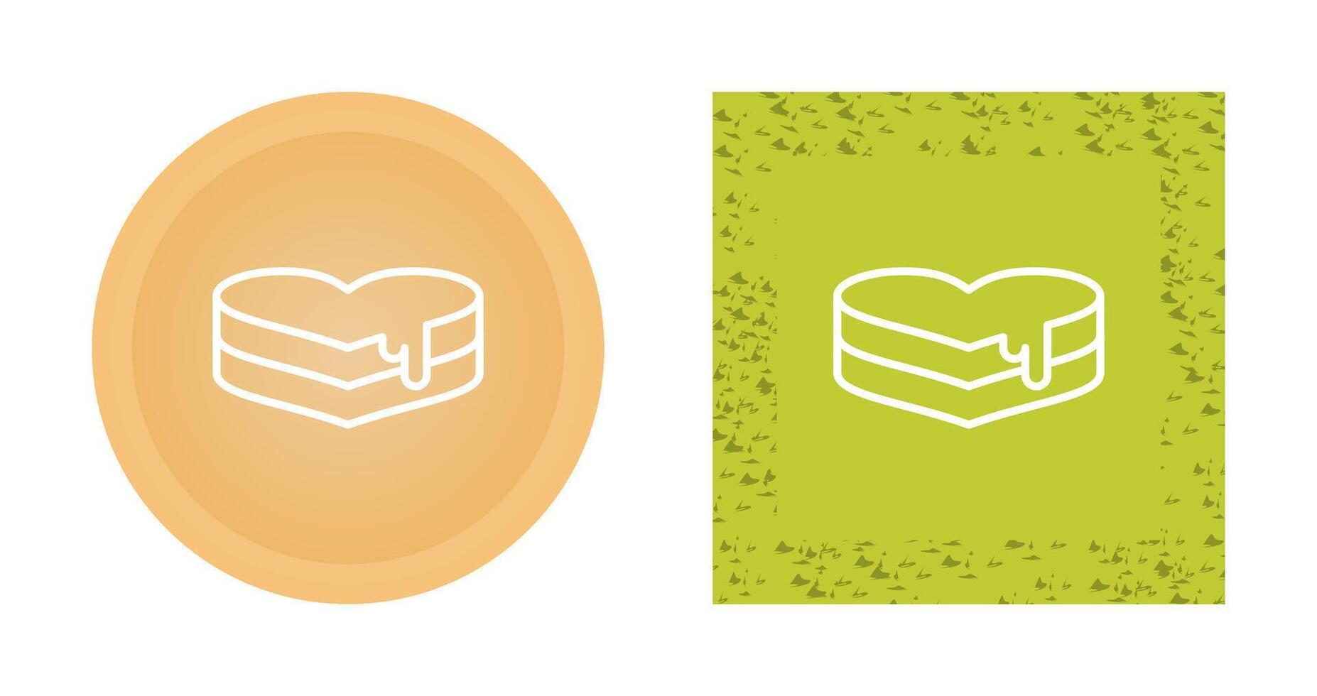 Heart-shaped cake Vector Icon