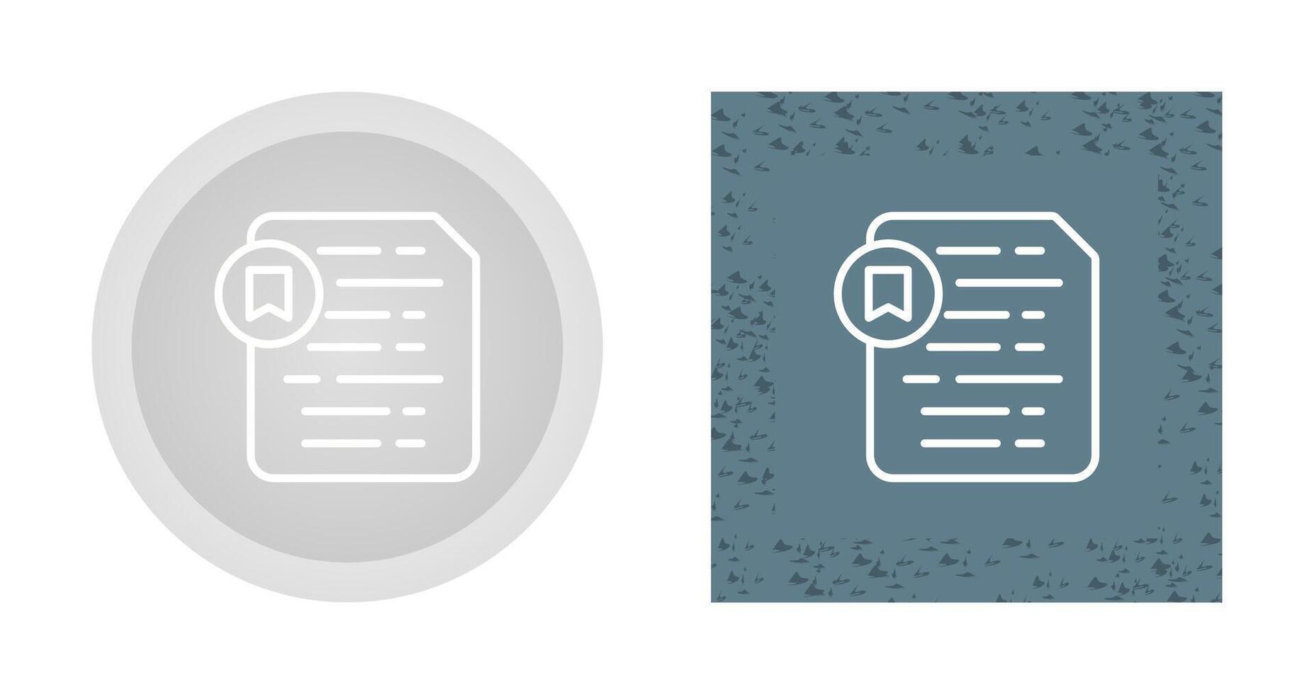 Document Insert Bookmark Vector Icon