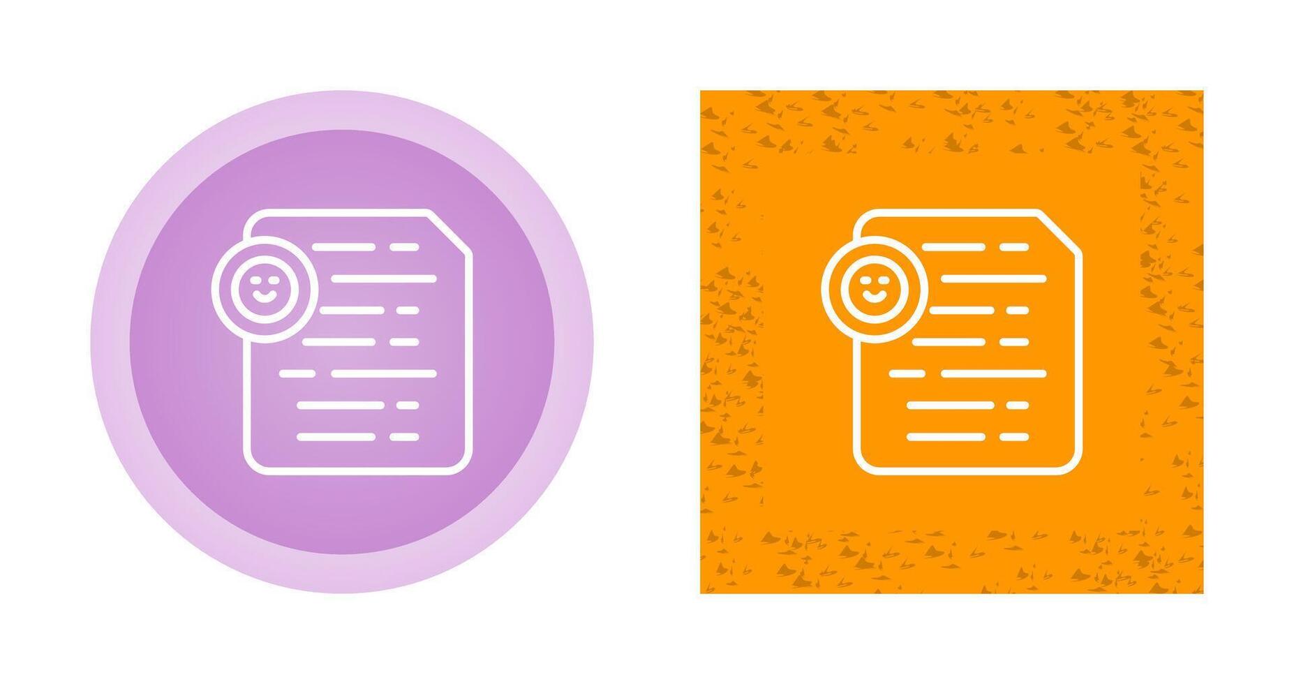 Document Insert Emoji Vector Icon