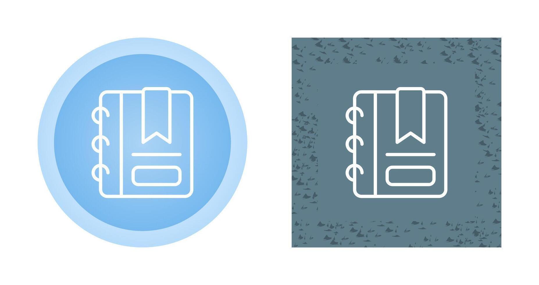 Writing pad with bookmark Vector Icon