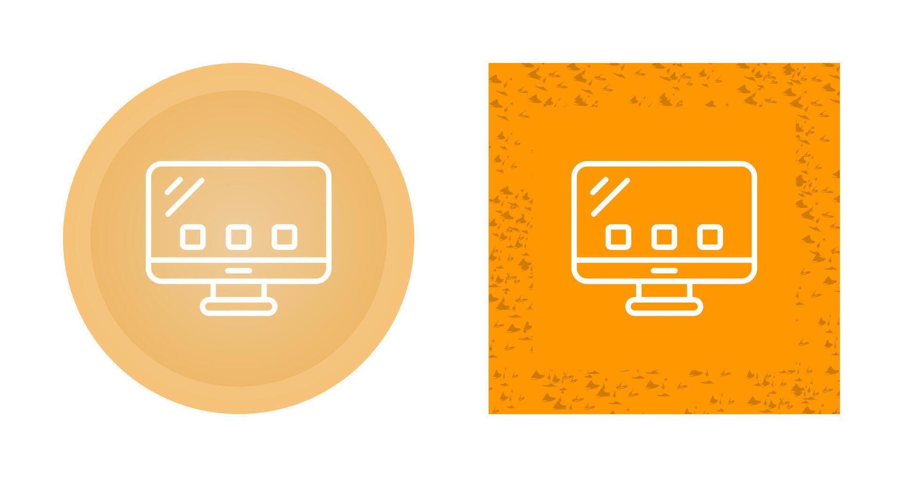 icono de vector de computadora de escritorio