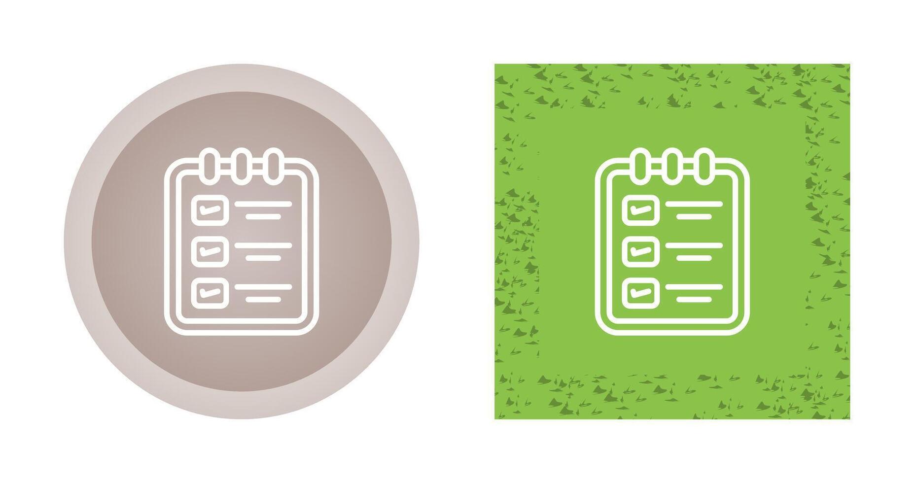 memorándum almohadilla con Lista de Verificación vector icono