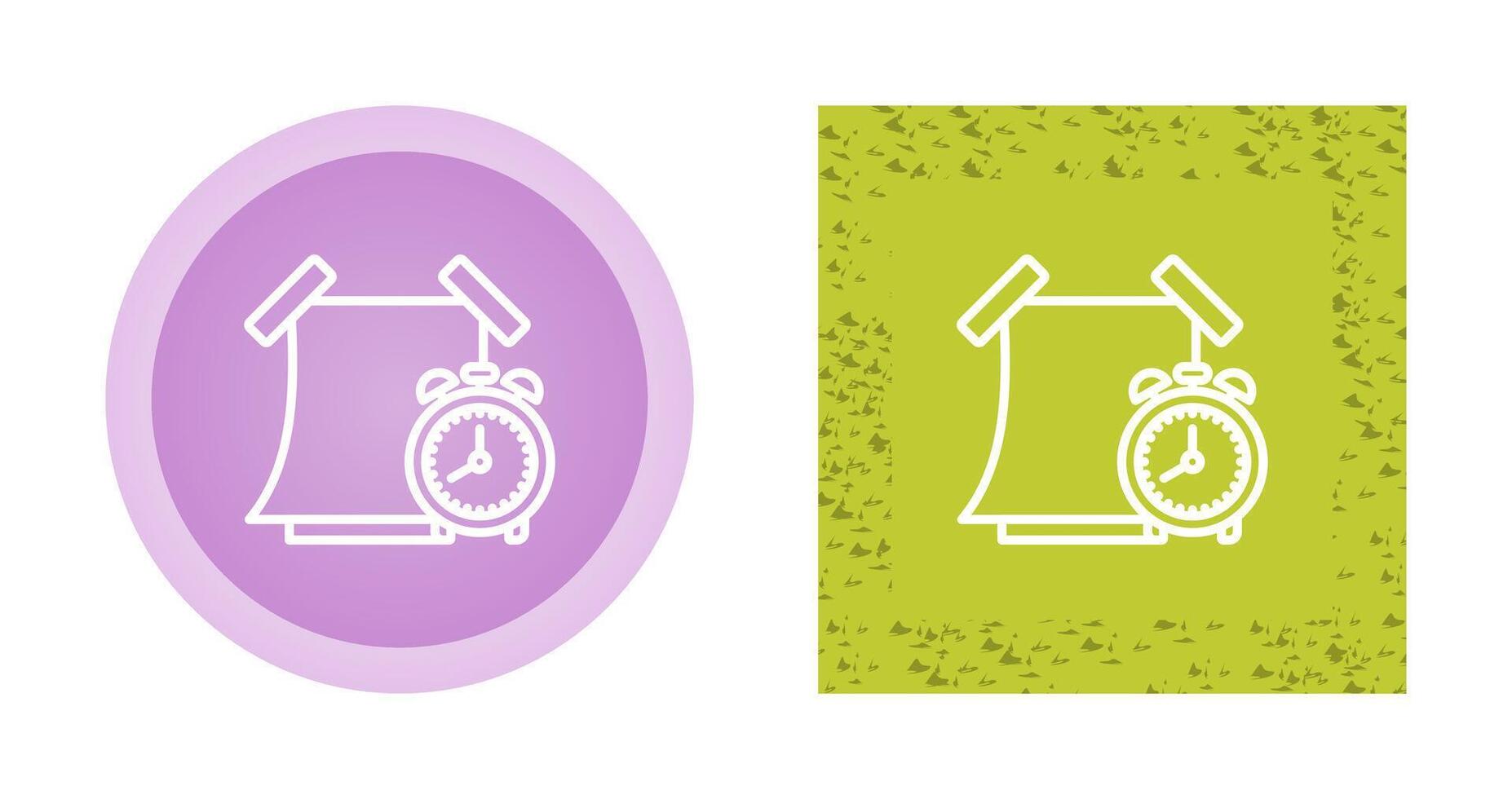 Sticky note with alarm clock Vector Icon