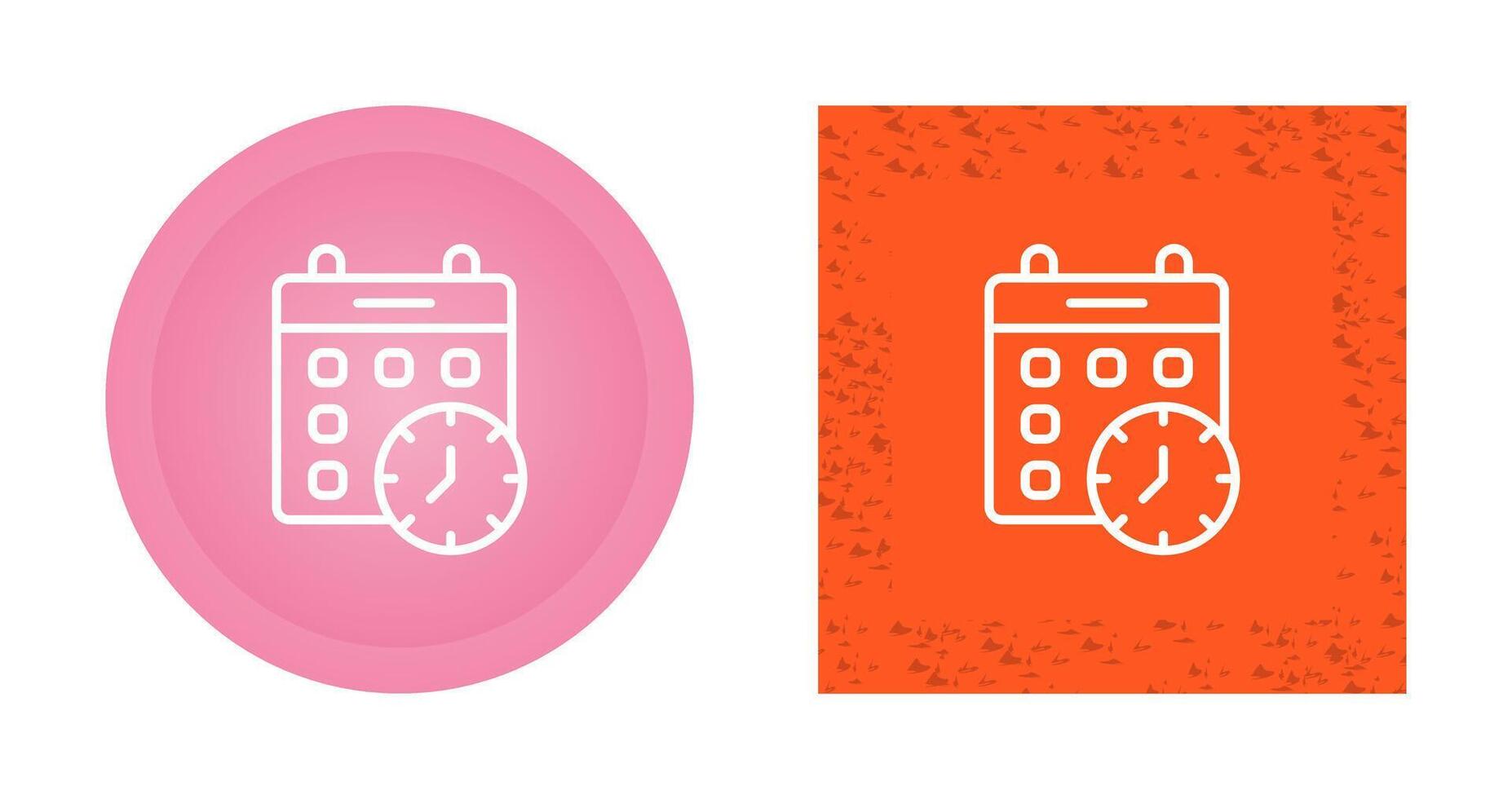 Calender Clock Vector Icon