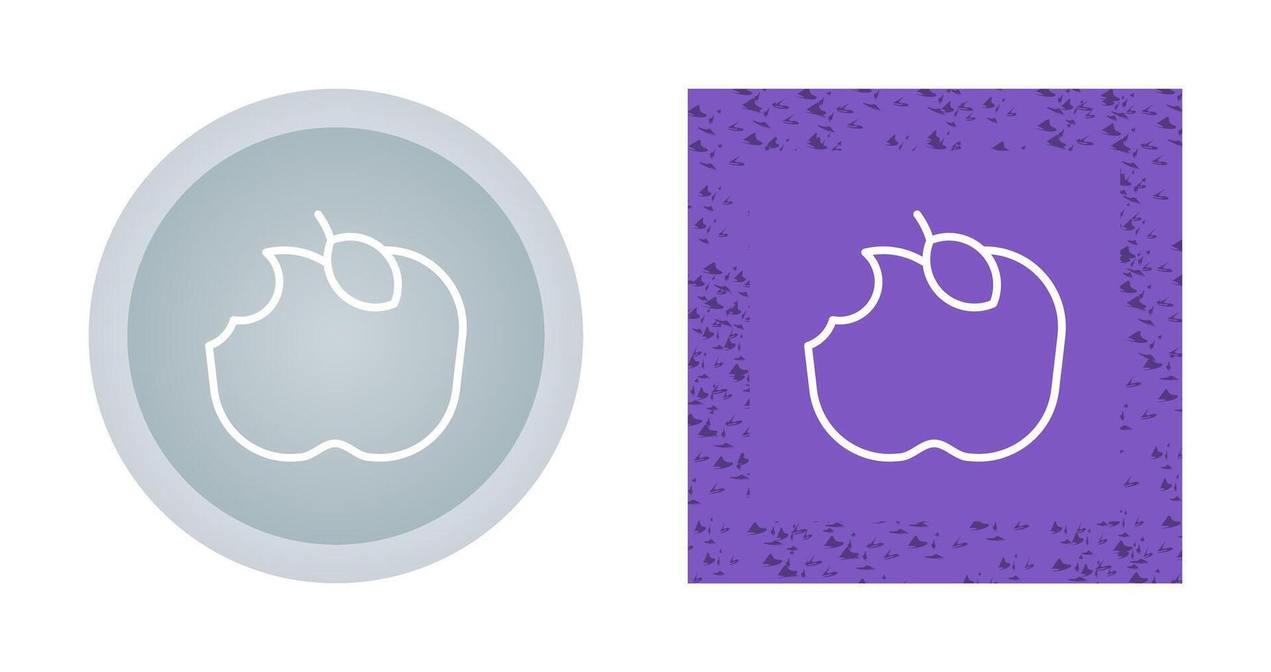 Apple Eaten Vector Icon