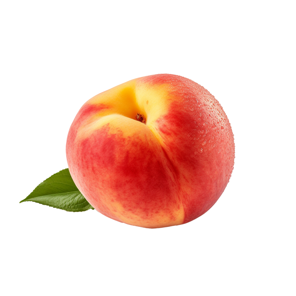 AI generated Fresh peach png isolated on transparent background