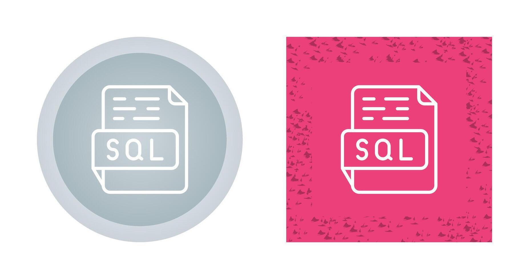 icono de vector de sql