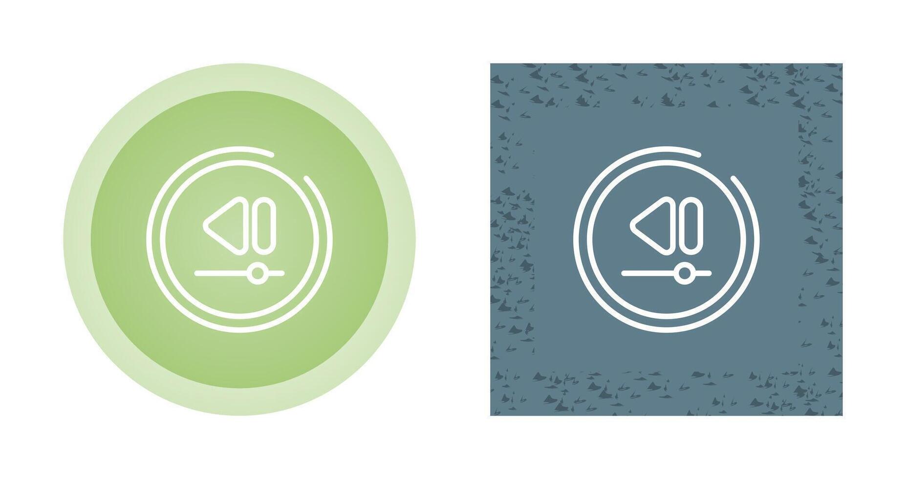 Video Rewind Button Vector Icon
