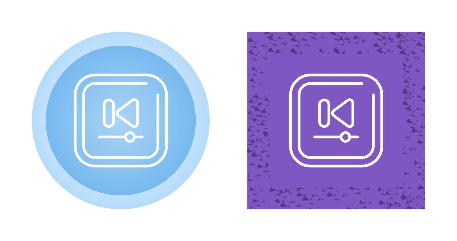 Video Previous Track Square Vector Icon