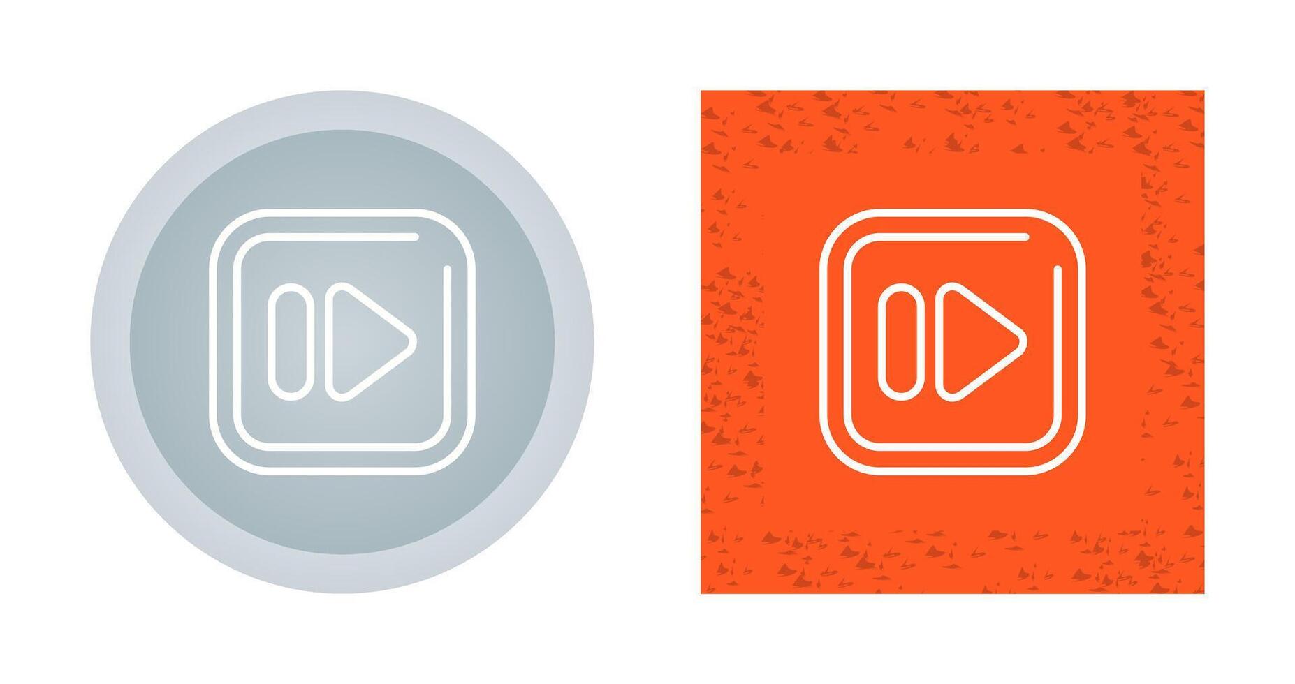 Fast Forward Square Vector Icon