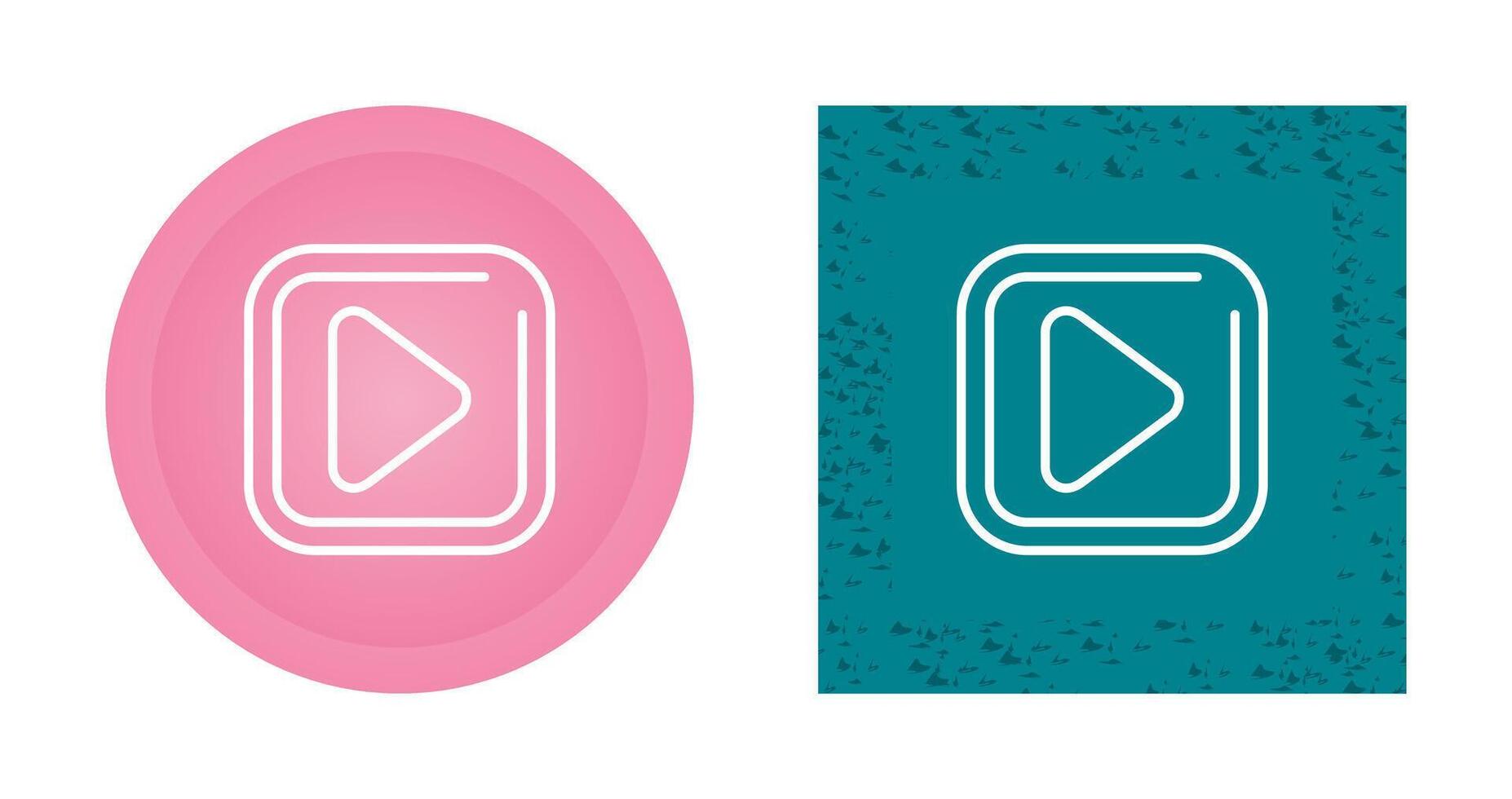 Play Sqaure Vector Icon