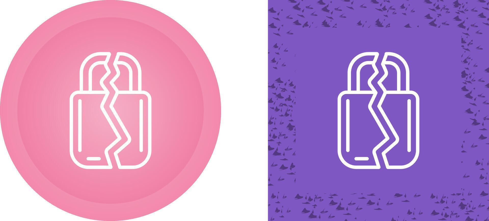 Brocken Padlock Vector Icon