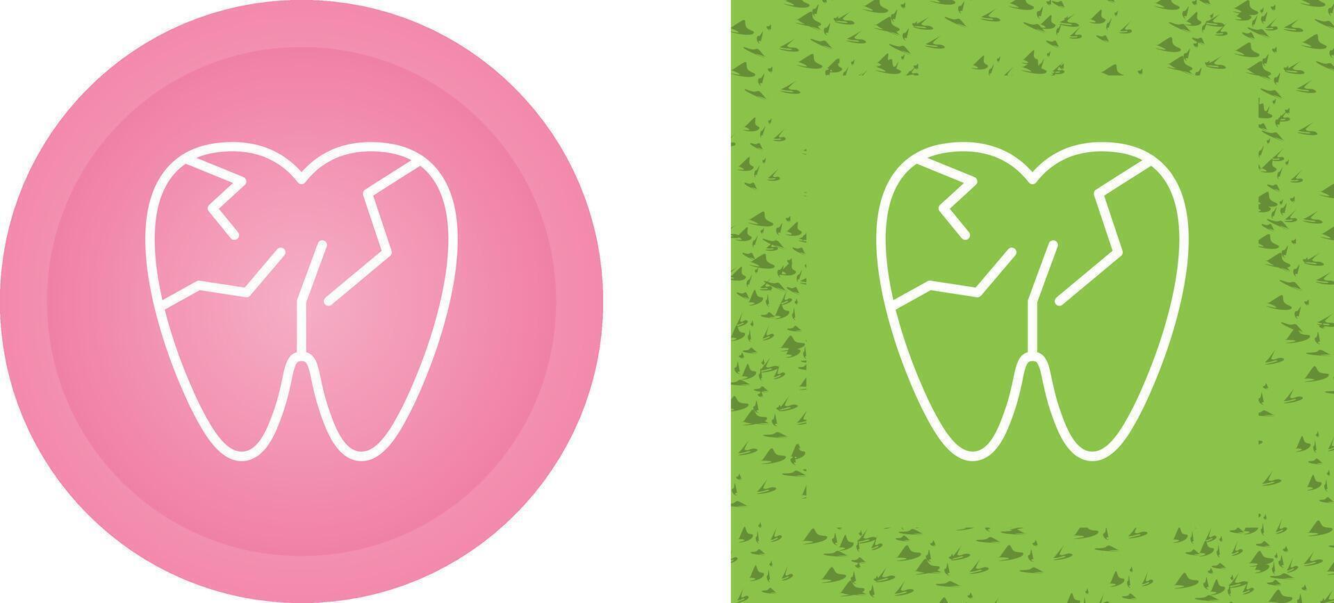 Cracked Tooth Vector Icon