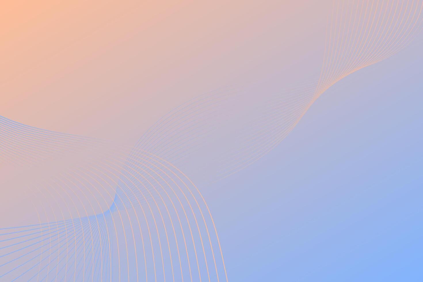 A blue and orange gradient background with a wave in the middle. High quality vector