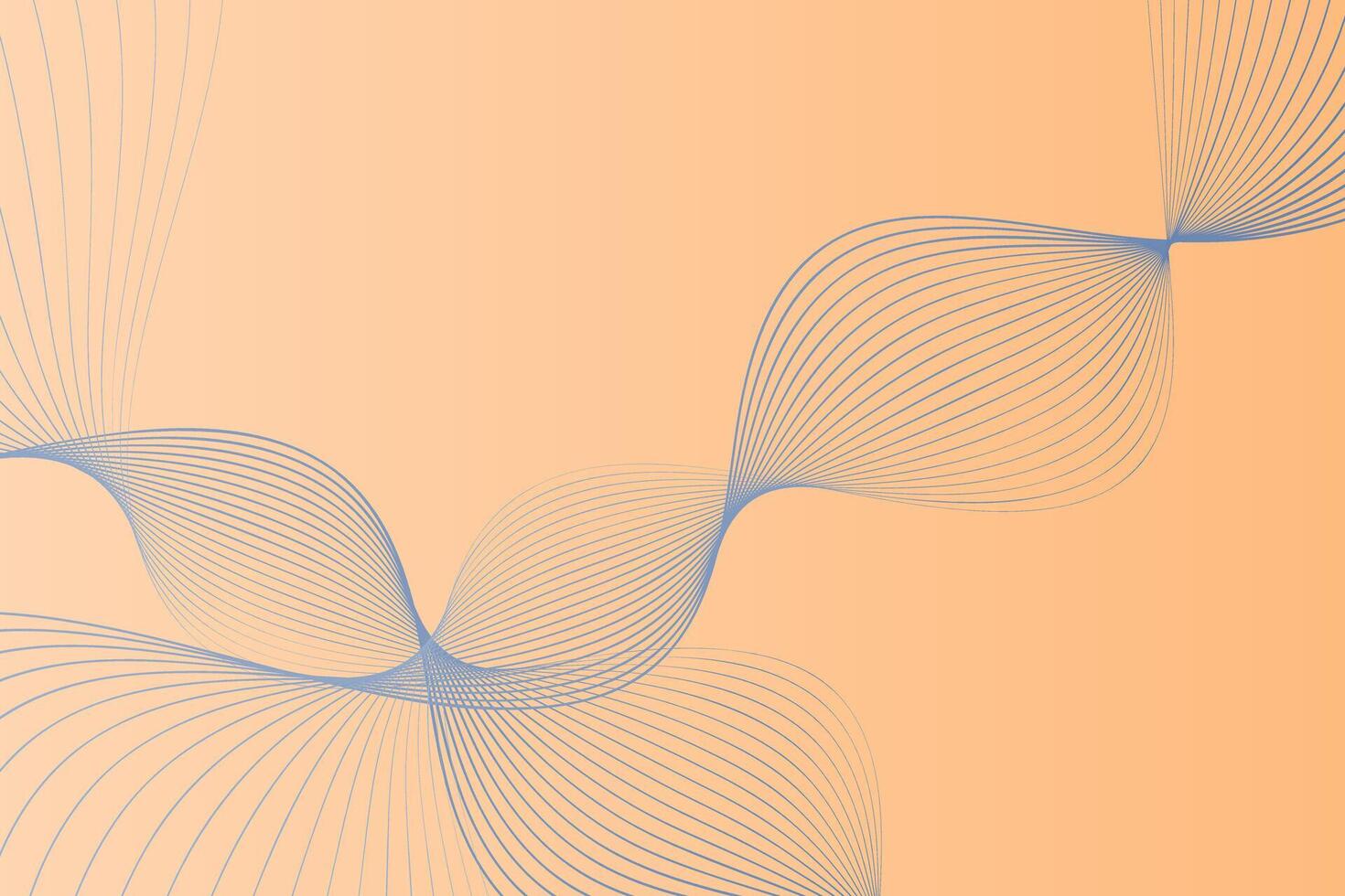 Curved blue lines, showcase its smooth and flowing forms on a golden background vector