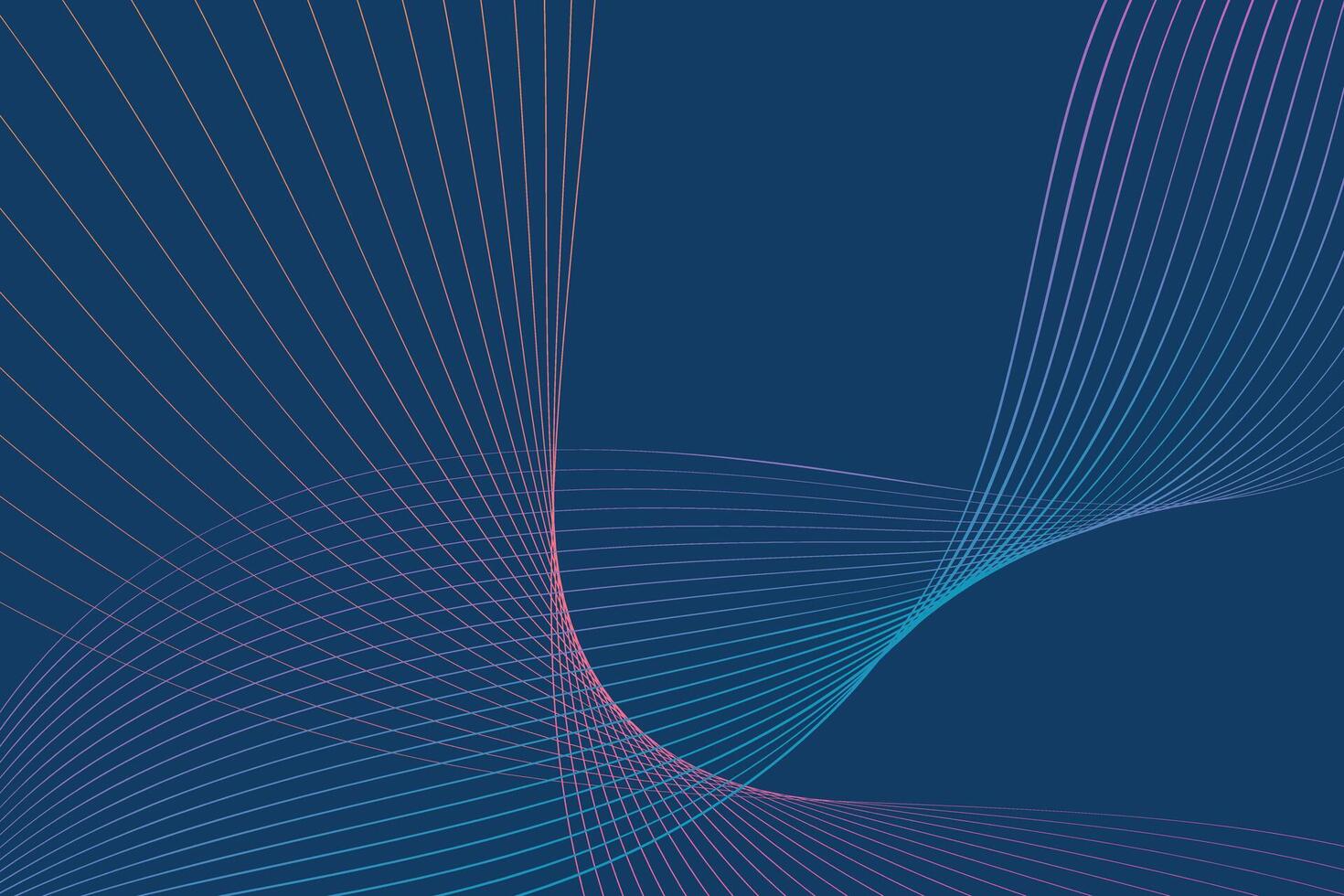 A blue background serves as the canvas for intricate lines and curves. The combination of sharp angles and smooth arcs creates a dynamic visual contrast and abstract design vector
