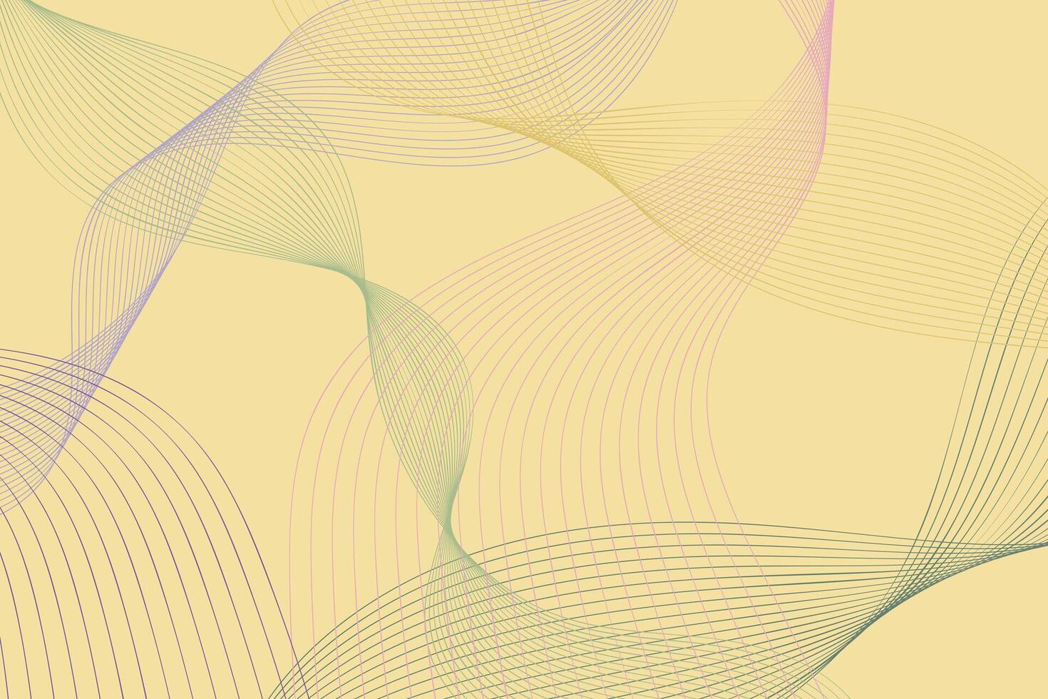 Vivid yellow and purple background with wavy lines running through it. The colors are contrasting and the waves create a dynamic and lively visual effect vector