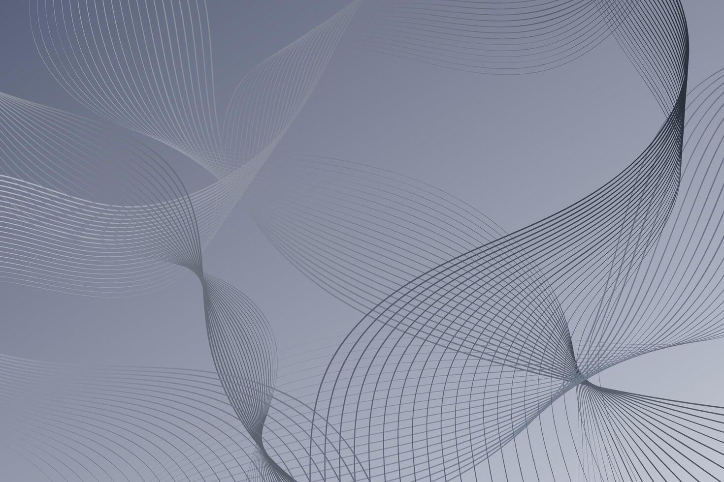 A plain blue background with intersecting lines and curved formations vector