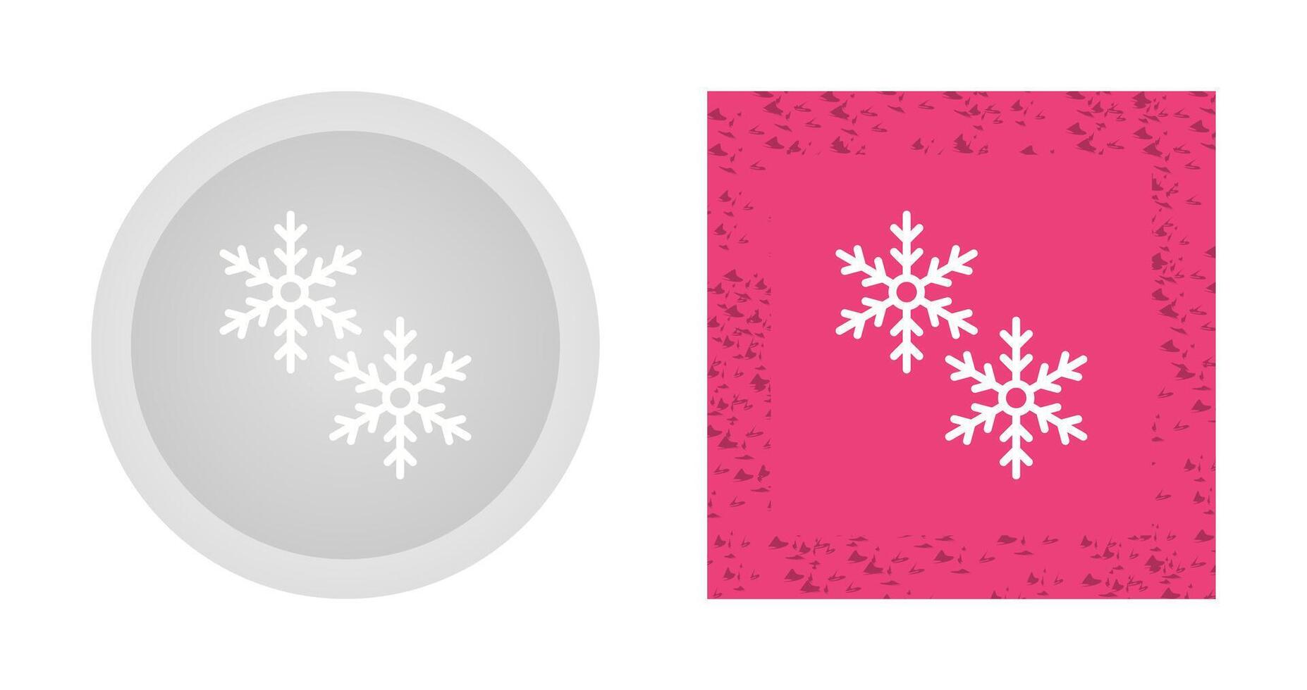 icono de vector de copos de nieve