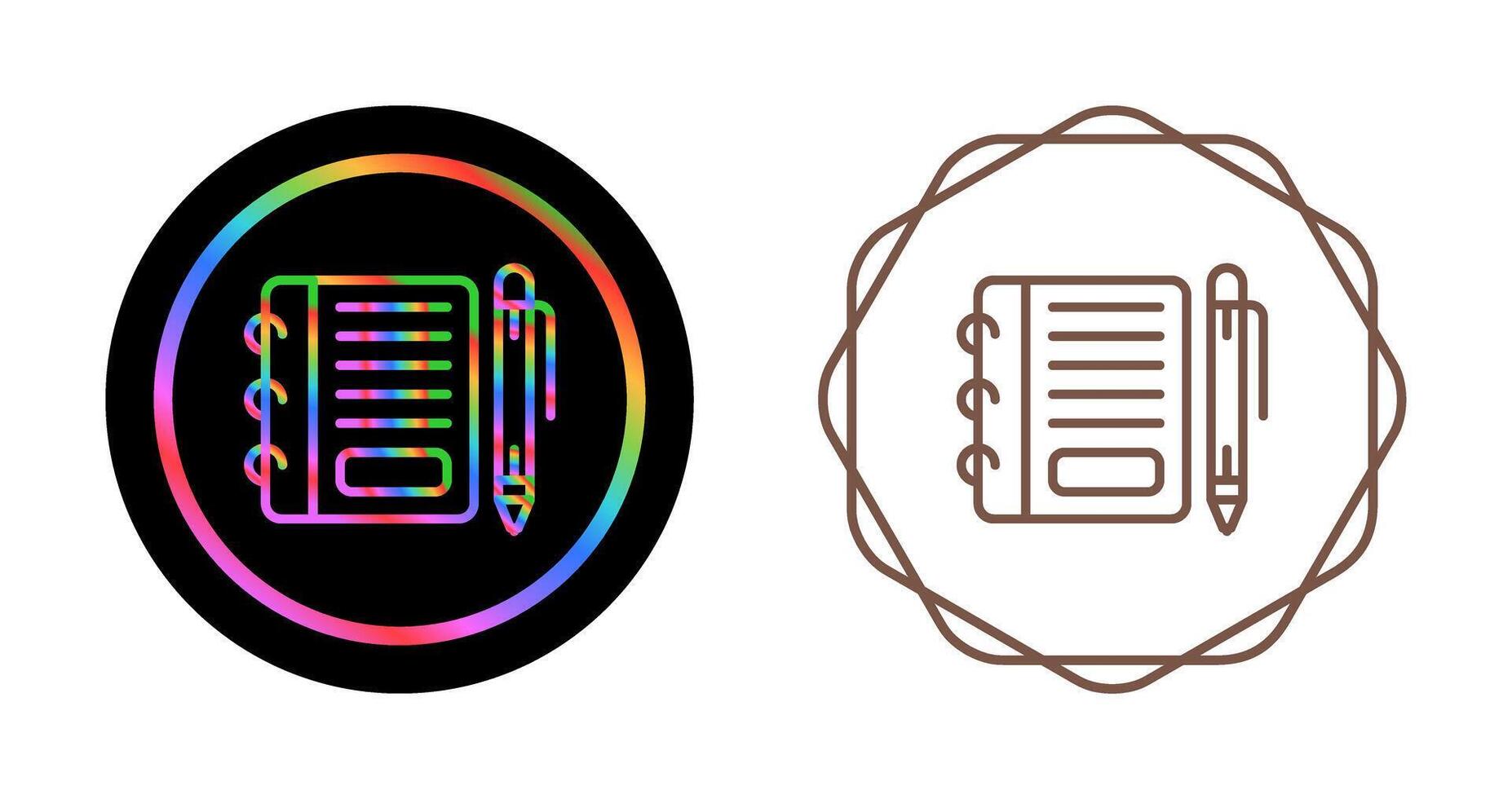 Notepad with pen Vector Icon