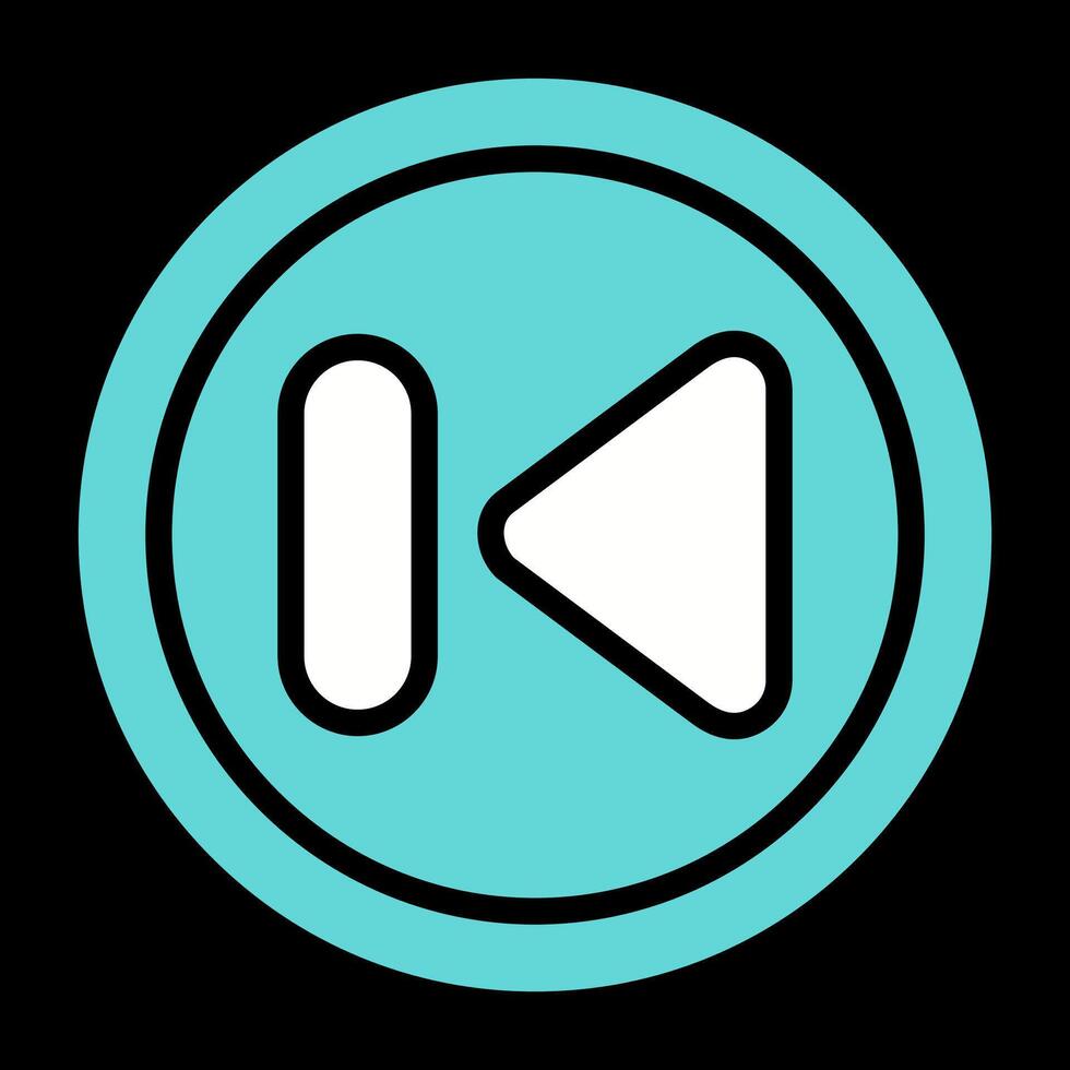 Previous Track Button Vector Icon