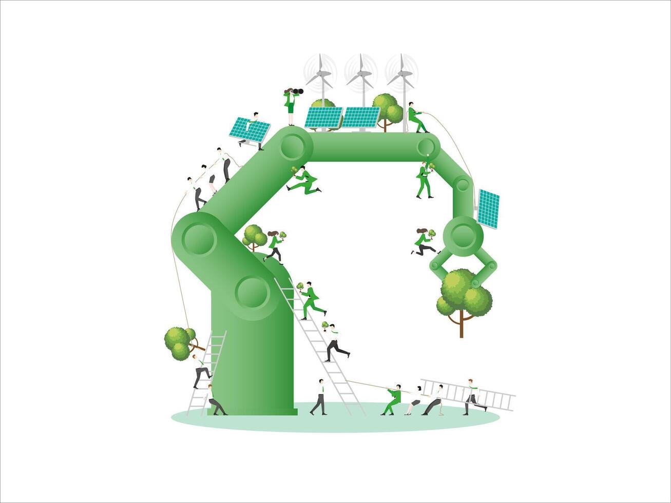 esg sustentabilidad negocio concepto. verde industria. vector