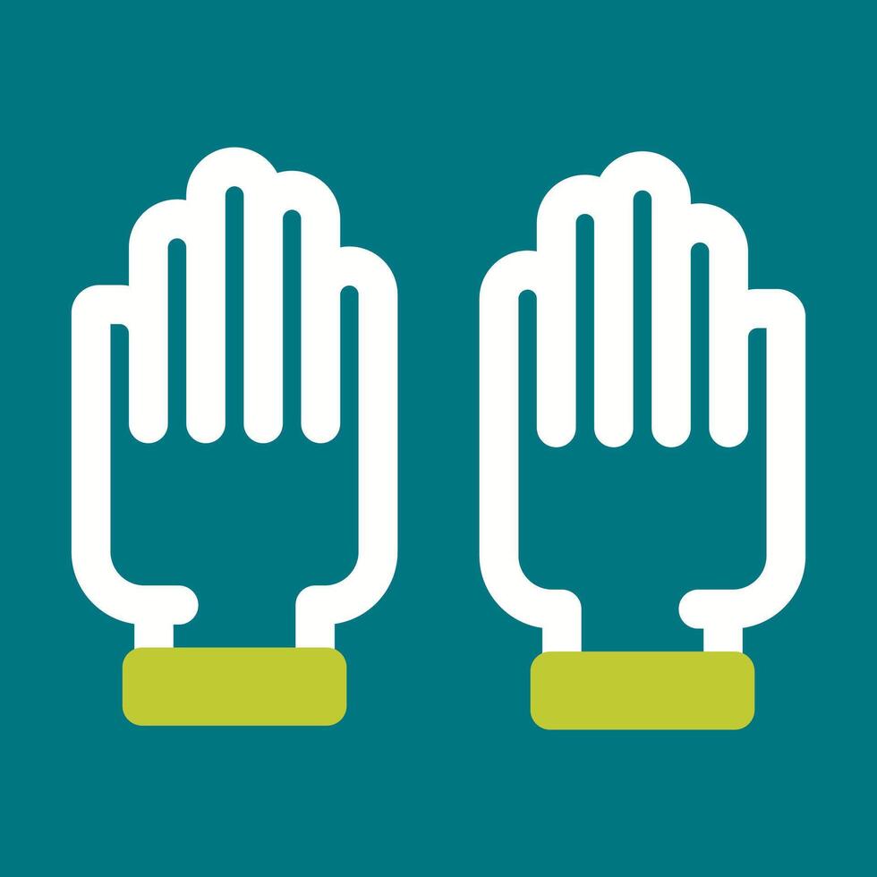 Rubber Gloves Vector Icon