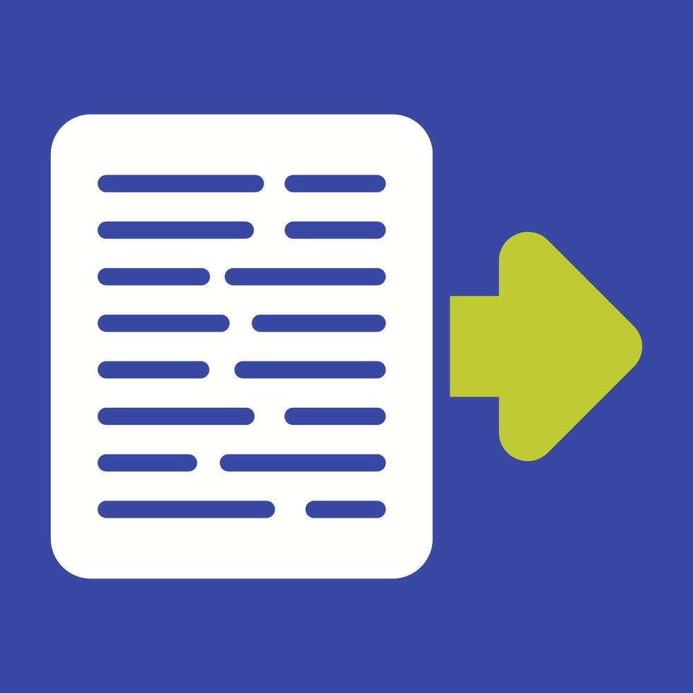 Document Export Vector Icon