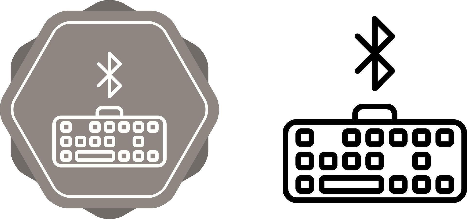 Bluetooth teclado vector icono