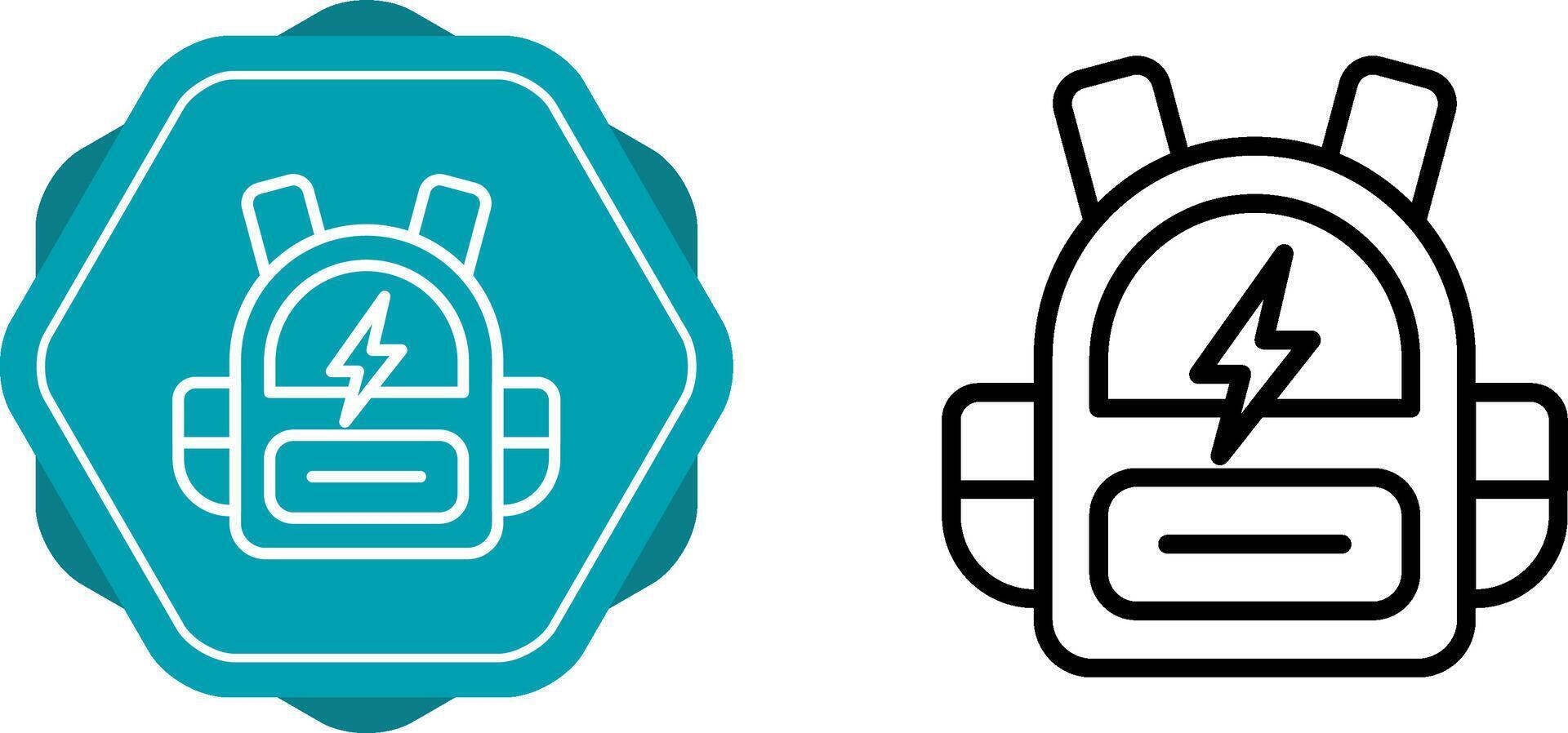 inteligente mochila vector icono