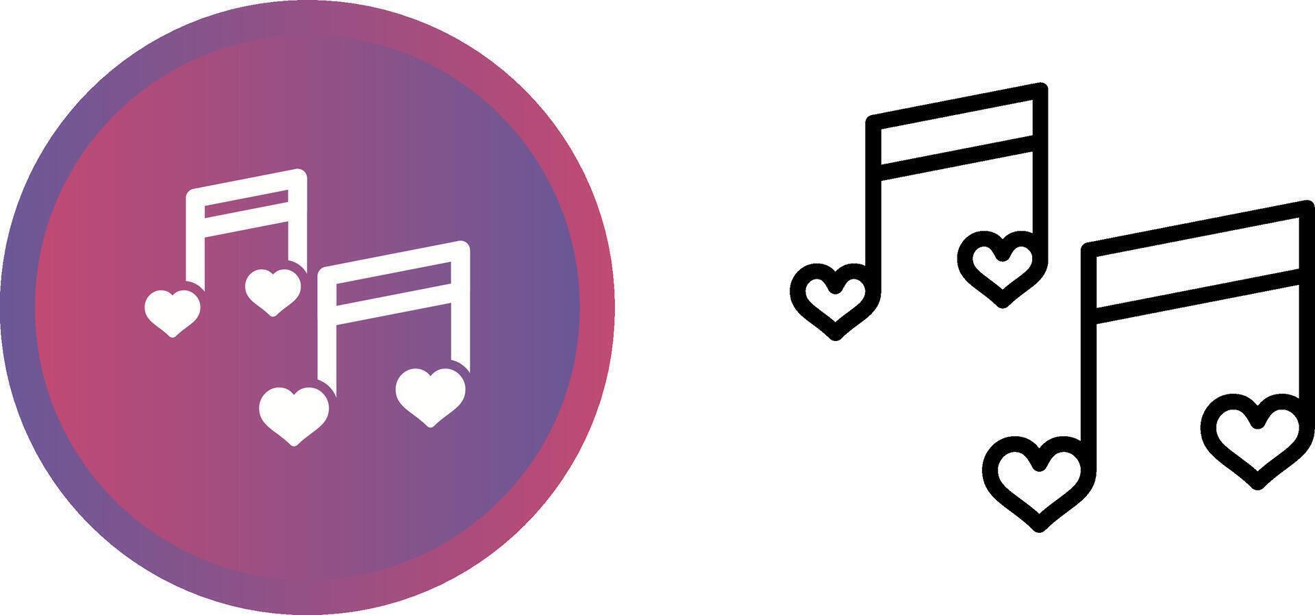 Romantic music Vector Icon