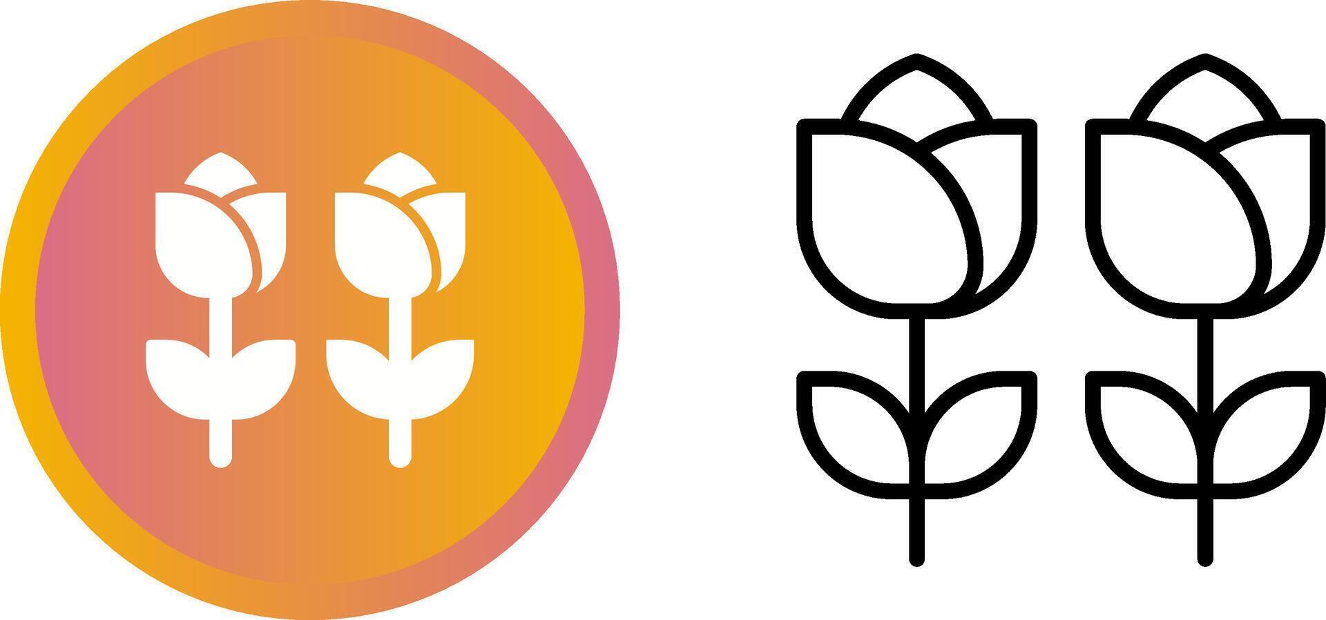 icono de vector de rosas