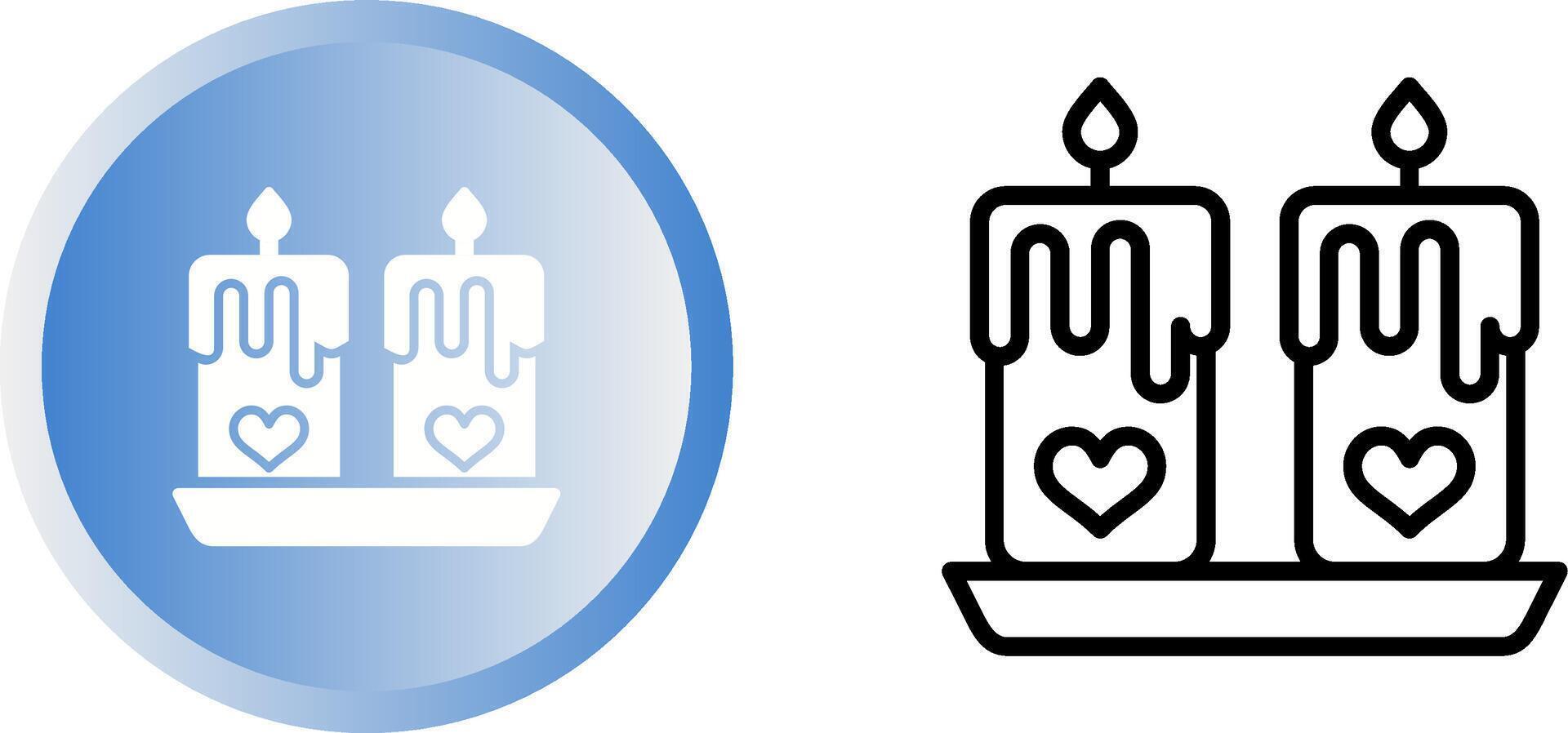 Love candles Vector Icon