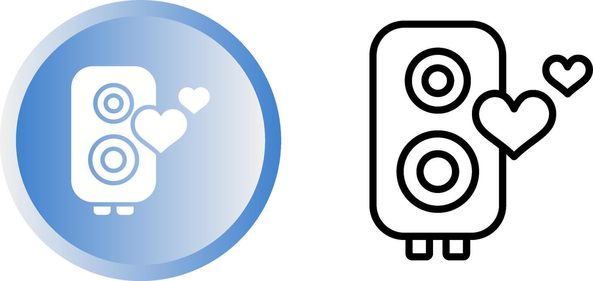 amor música vector icono