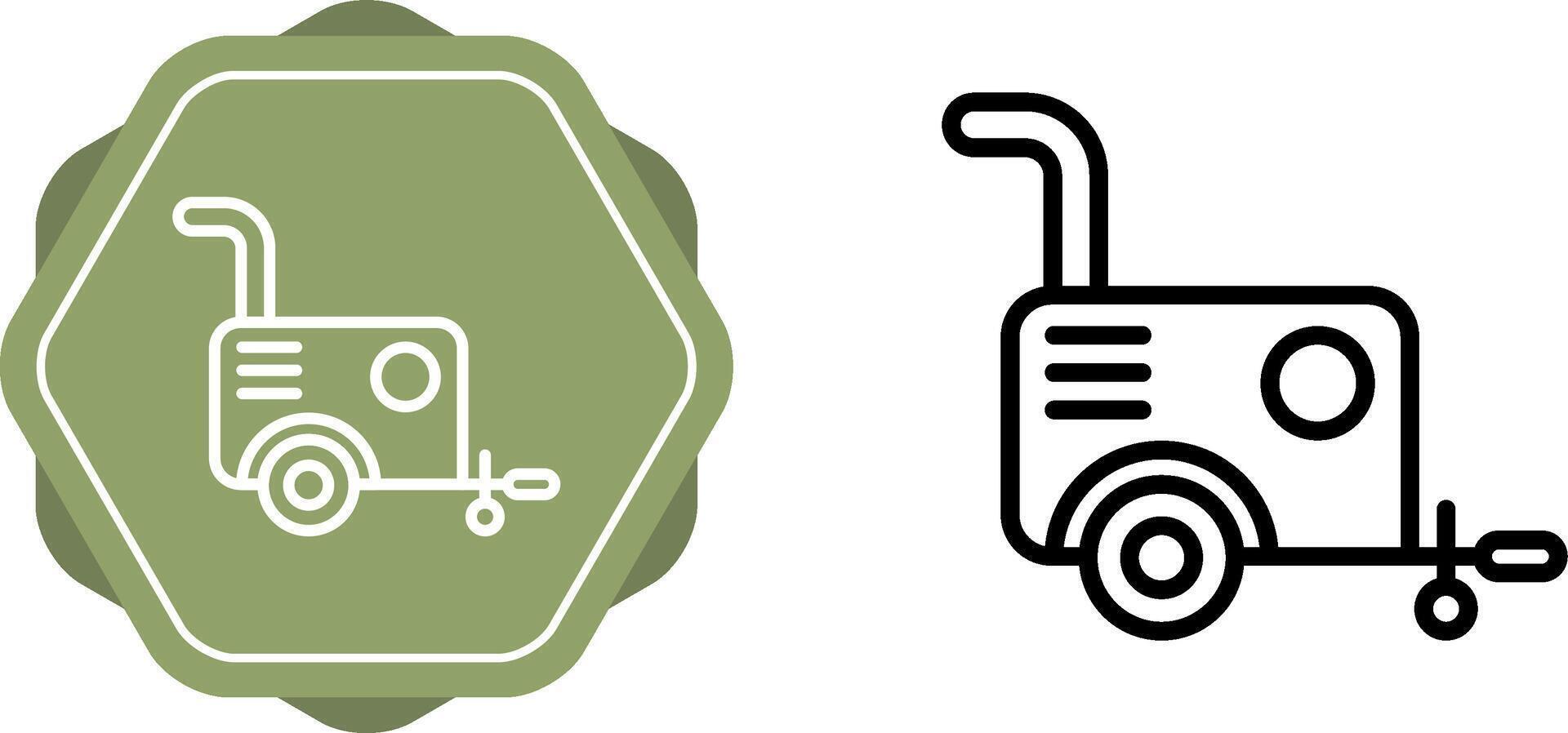 Portable air compressor Vector Icon