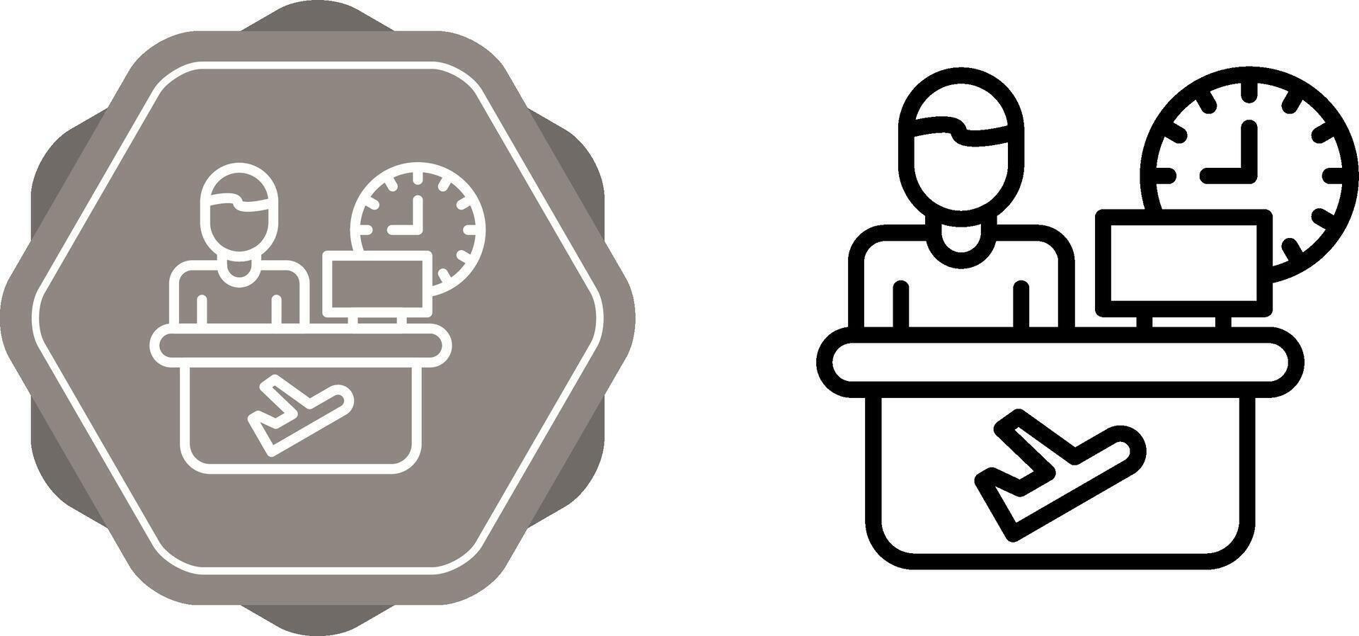 Airline Desk Vector Icon