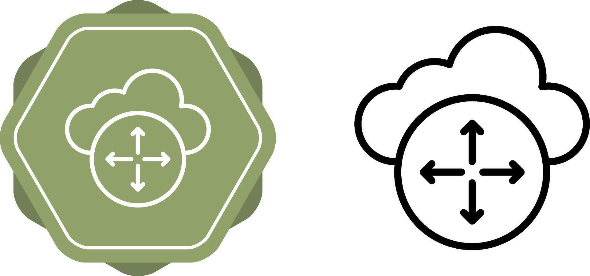 Cloud Scaling Vector Icon