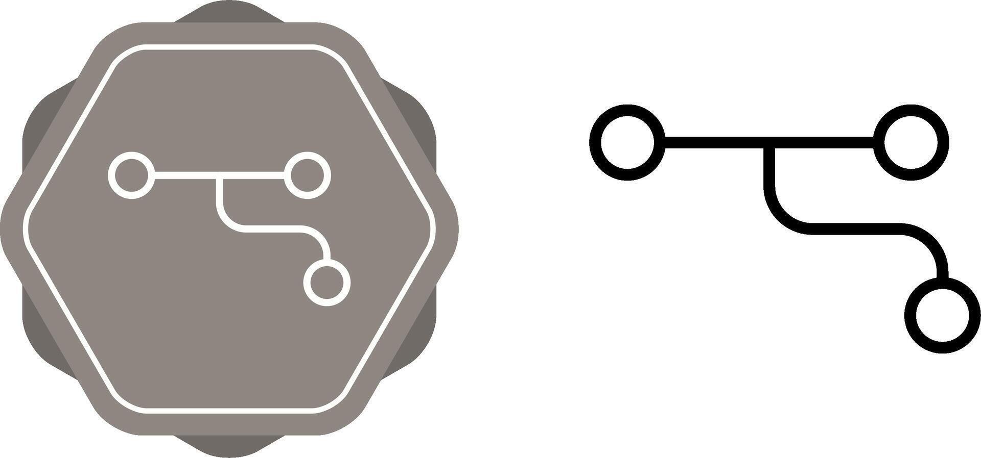 Divergence Vector Icon