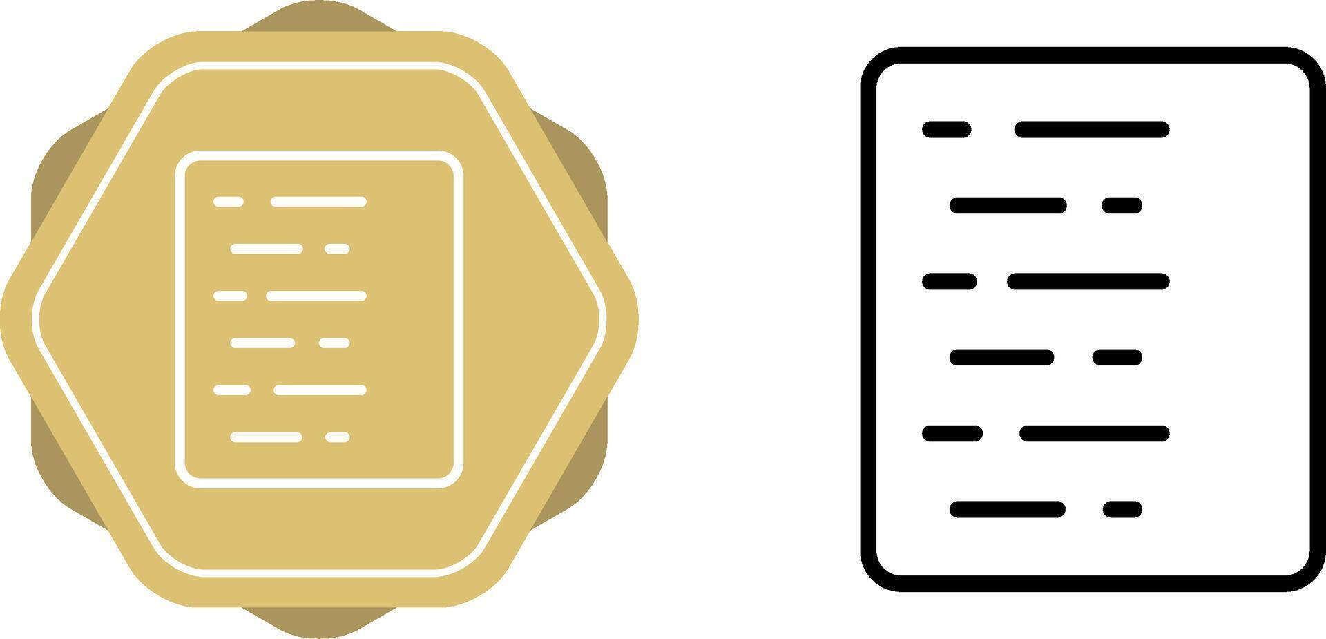 Document Align Left Vector Icon