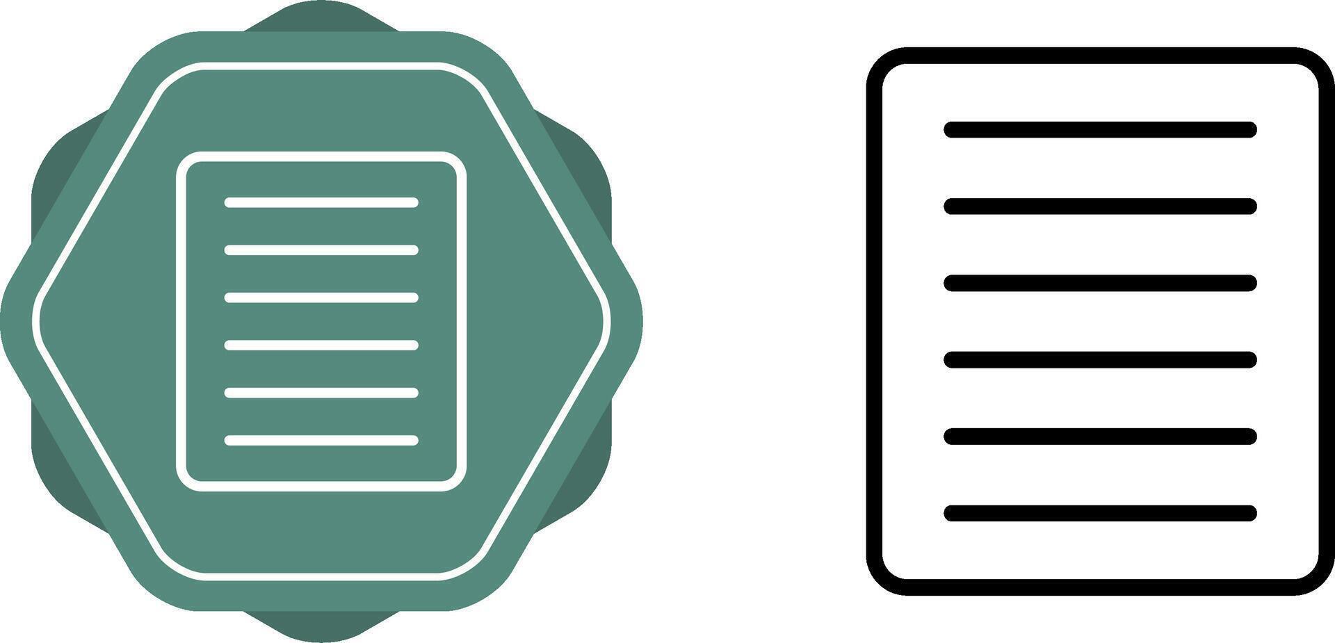 Document Align Justify Vector Icon