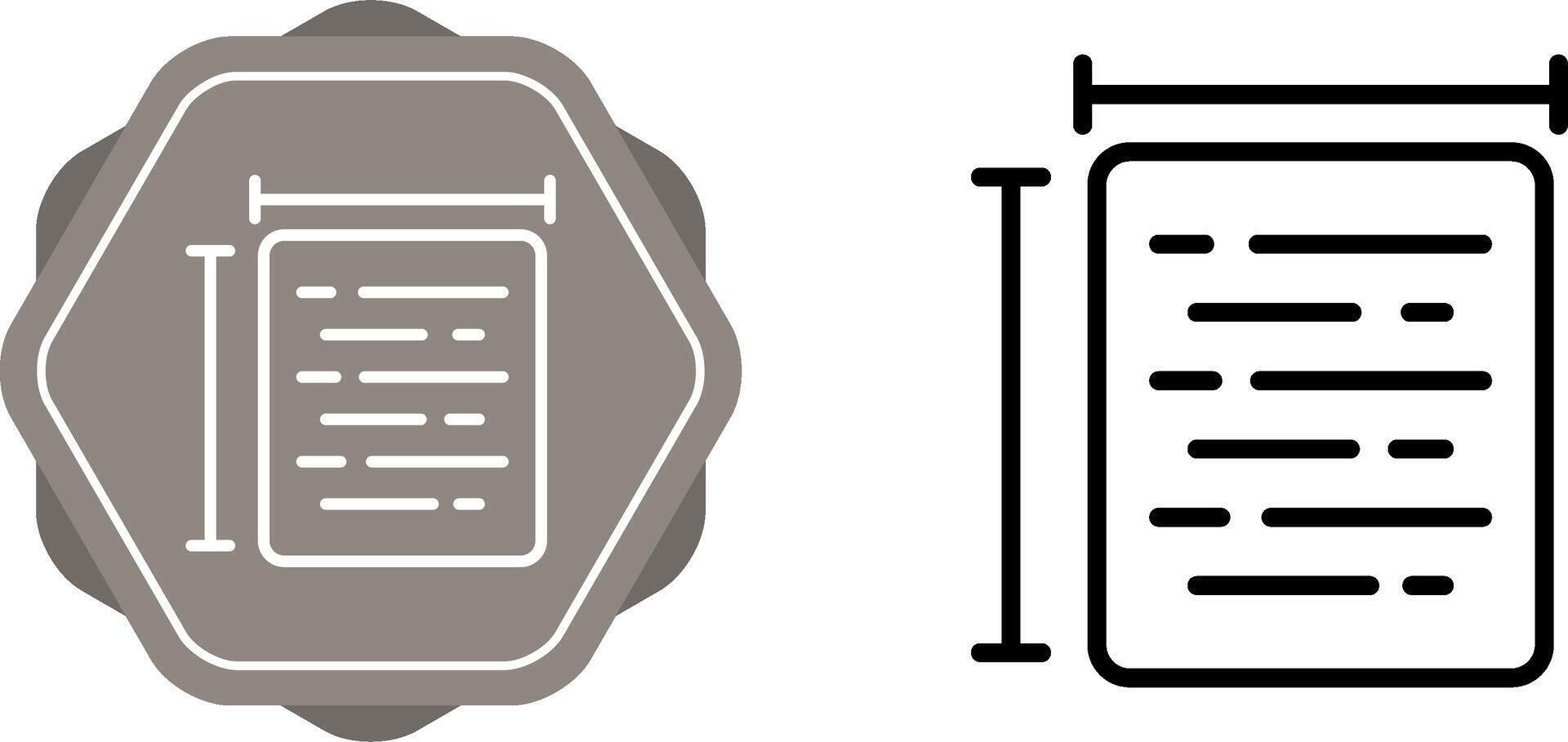 Document Size Vector Icon