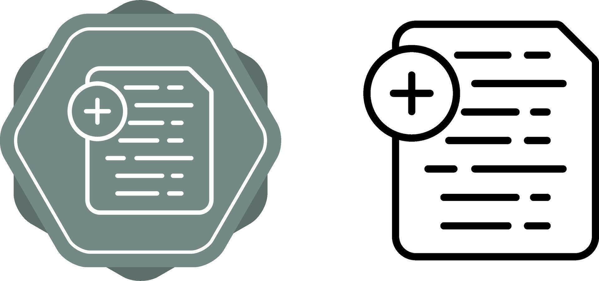 Document Insert Icon Vector Icon