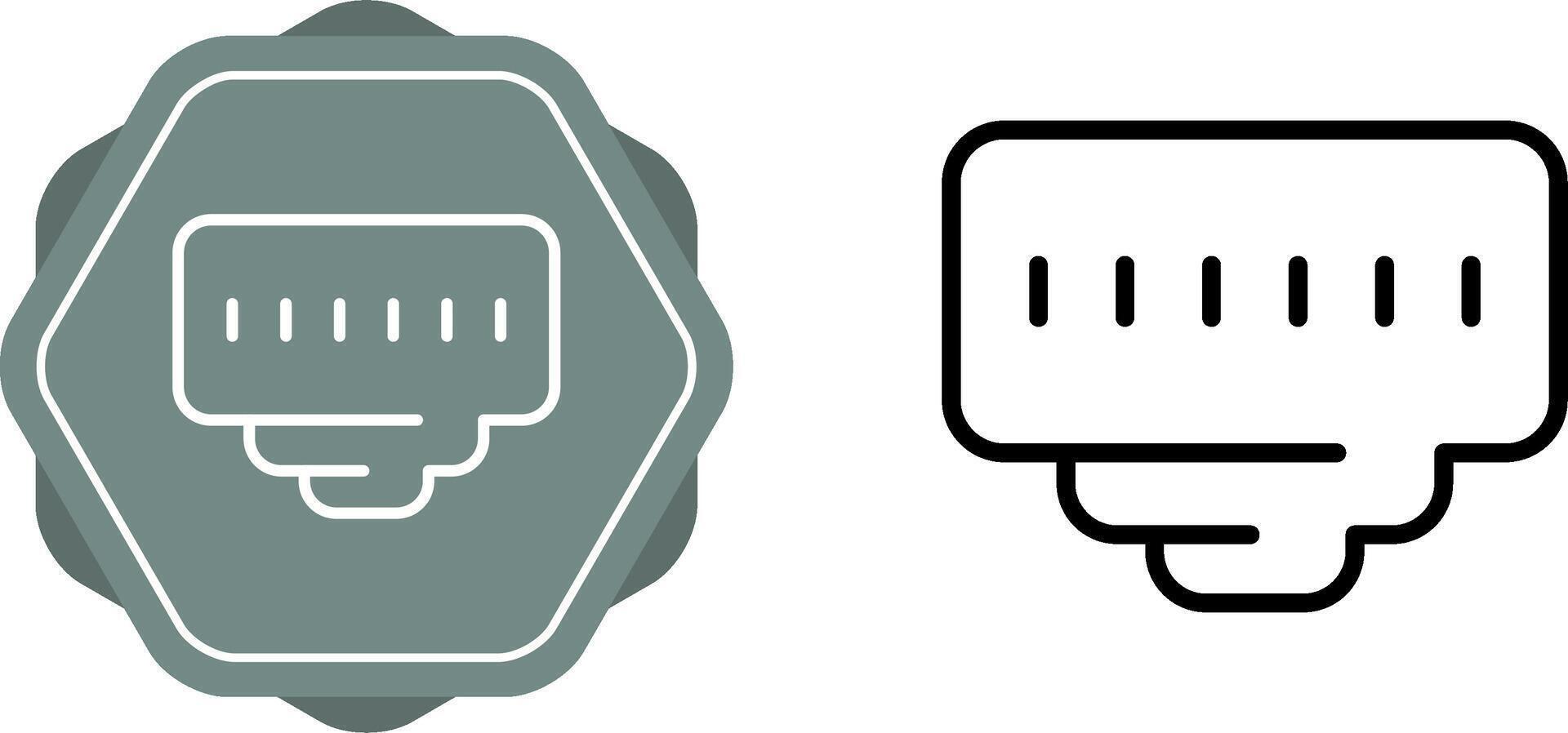 Ethernet Port Vector Icon