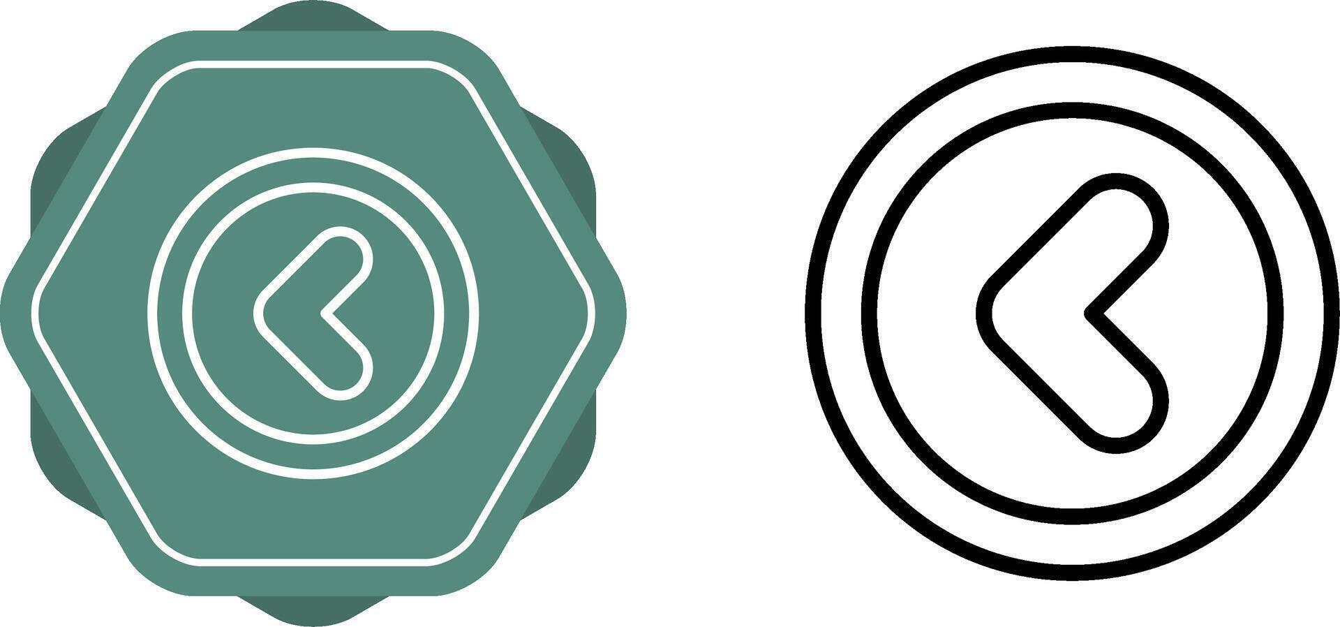 Angle Left Vector Icon