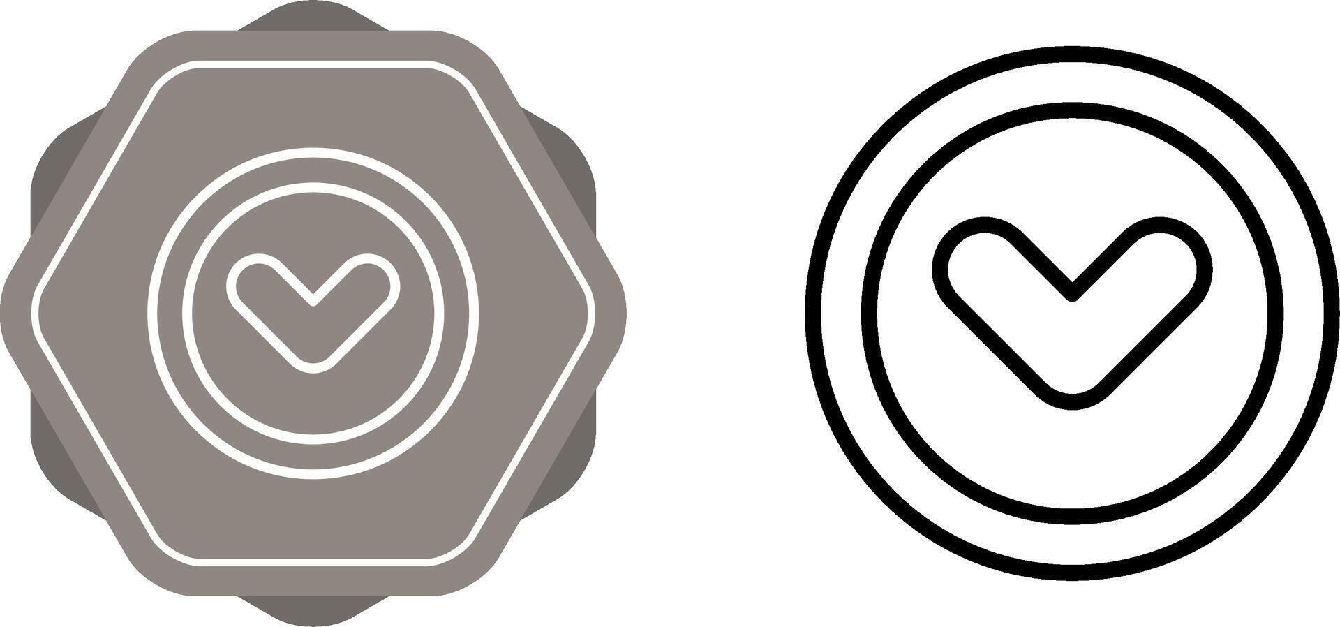 Angle Down Vector Icon