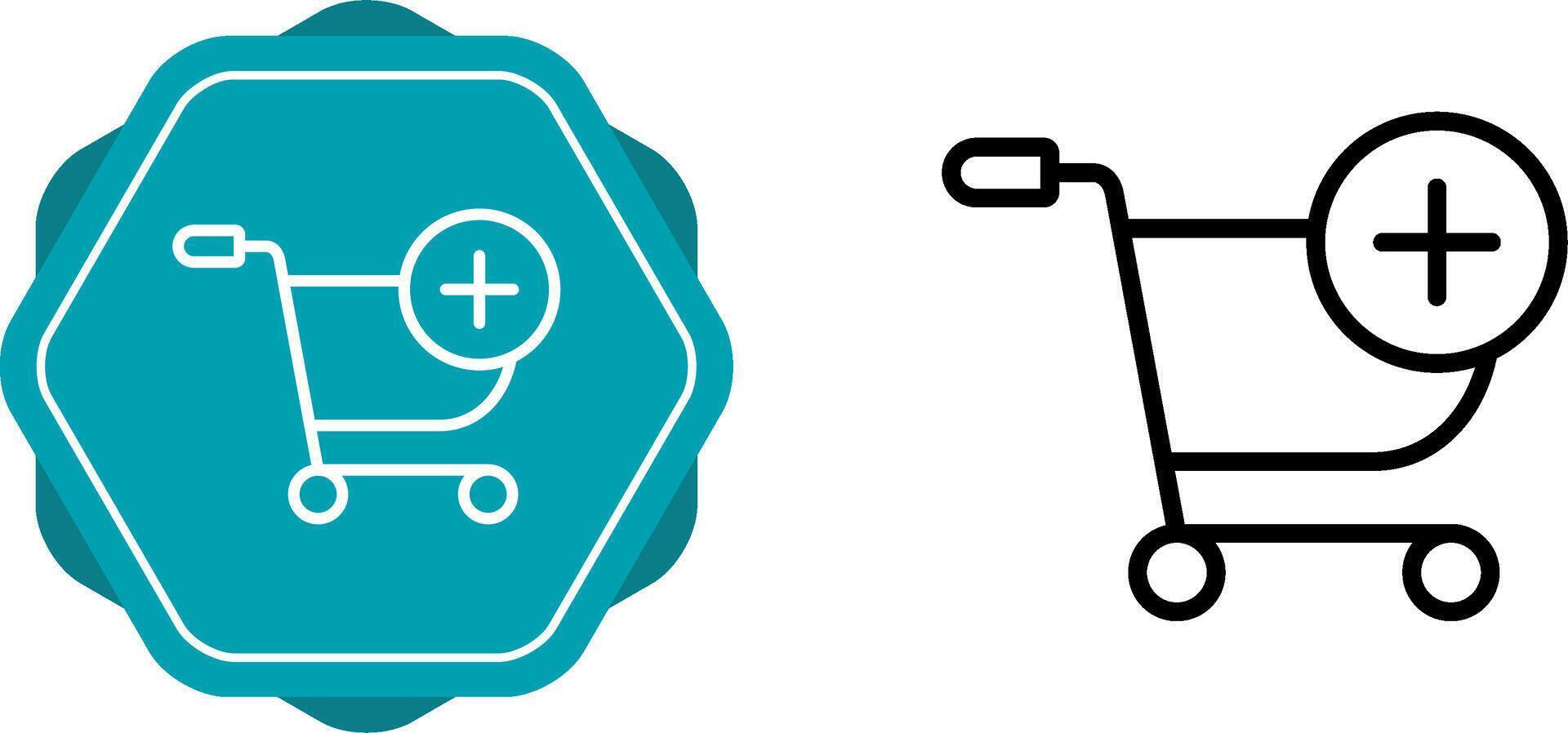 icono de vector de carrito de compras