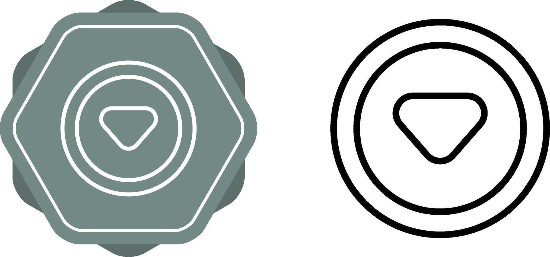Caret Down Vector Icon