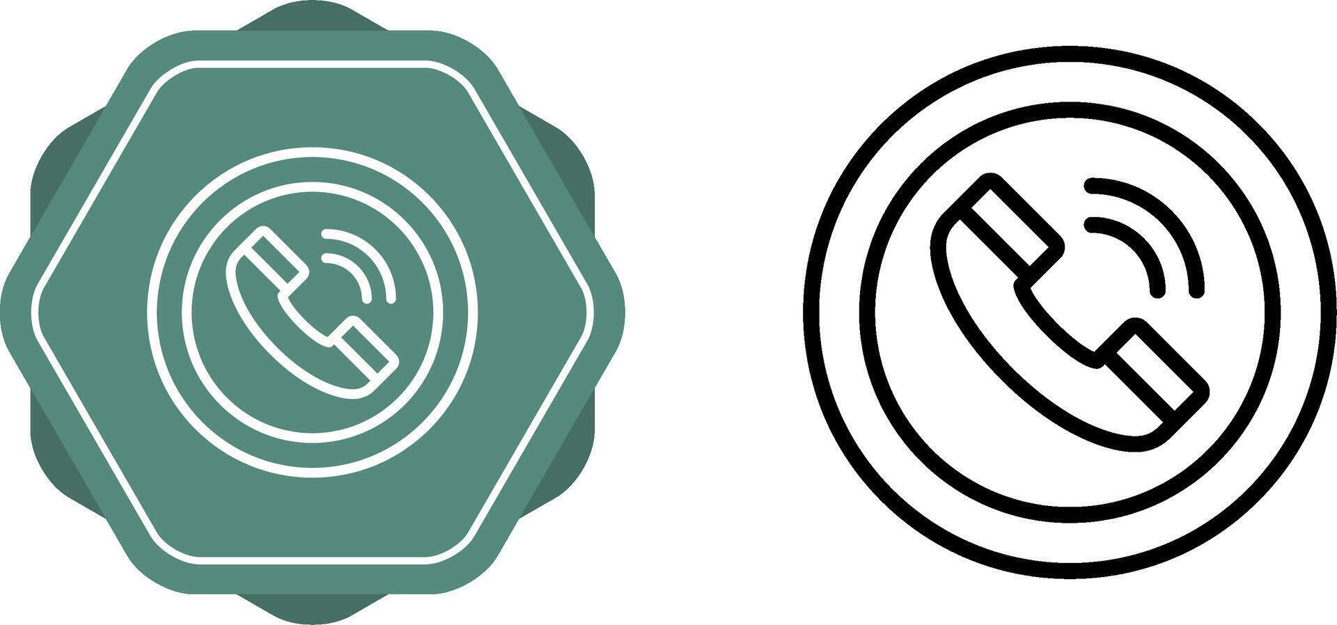 Circle Phone Vector Icon